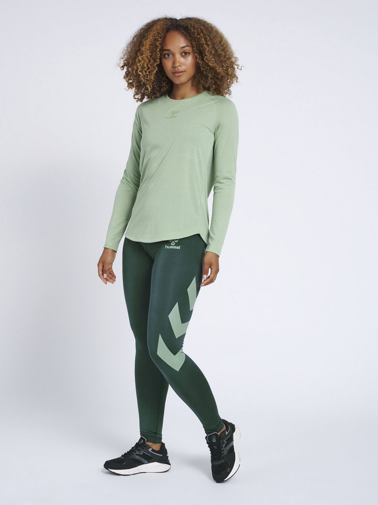 Image for Women's Printed Leggings,Dark Green