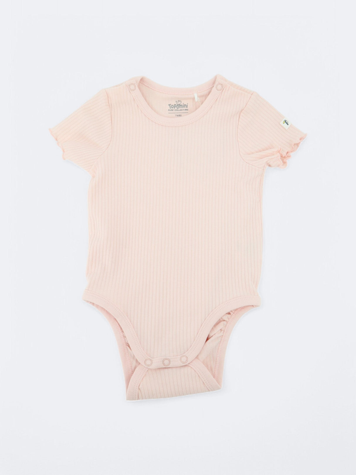 Image for Kids Girl's Ribbed Bodysuit,Light Pink