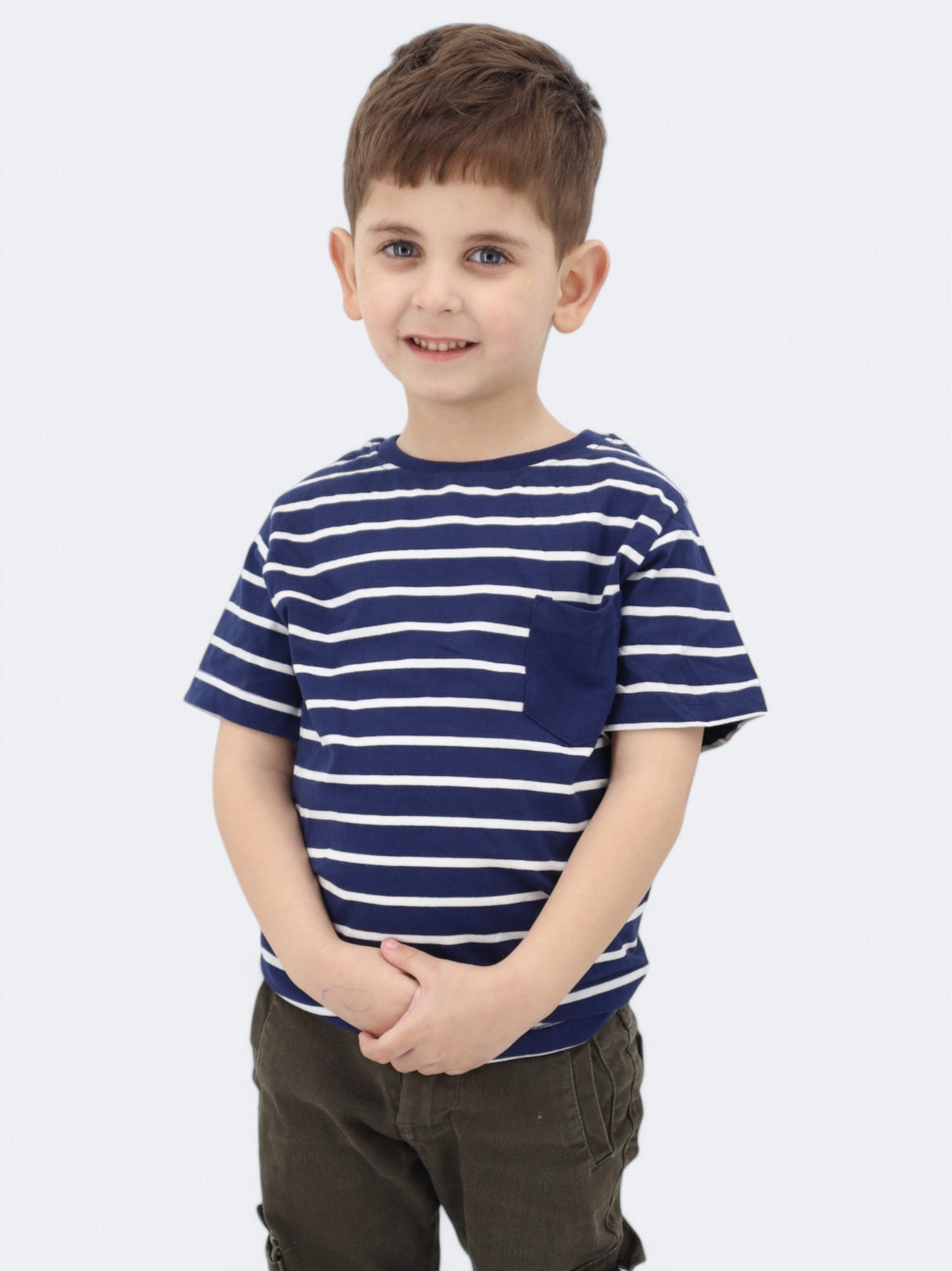 Image for Kids Boy's Striped T-Shirt,Navy