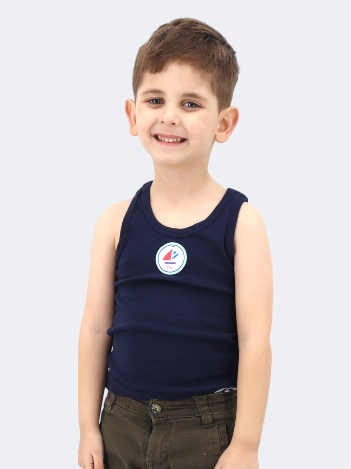 Image for Kids Boy's Graphic Printed Tank Top,Navy