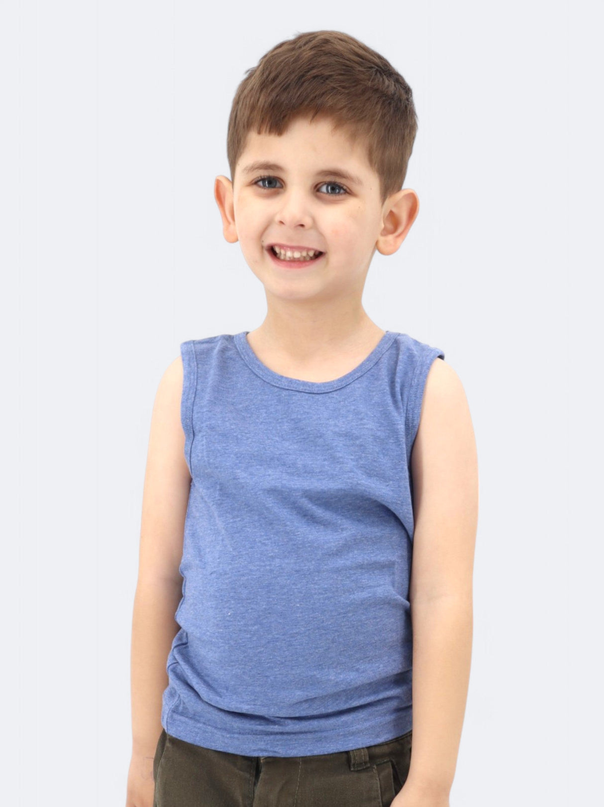 Image for Kids Boy's Plain Tank Top,Blue