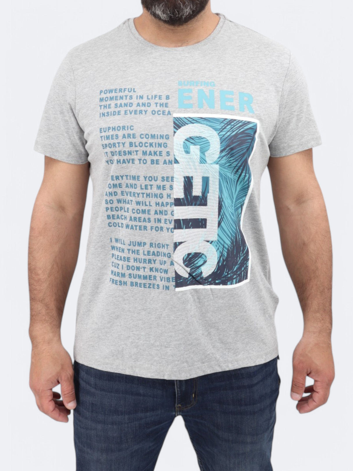 Image for Men's Graphic Printed T-Shirt,Grey