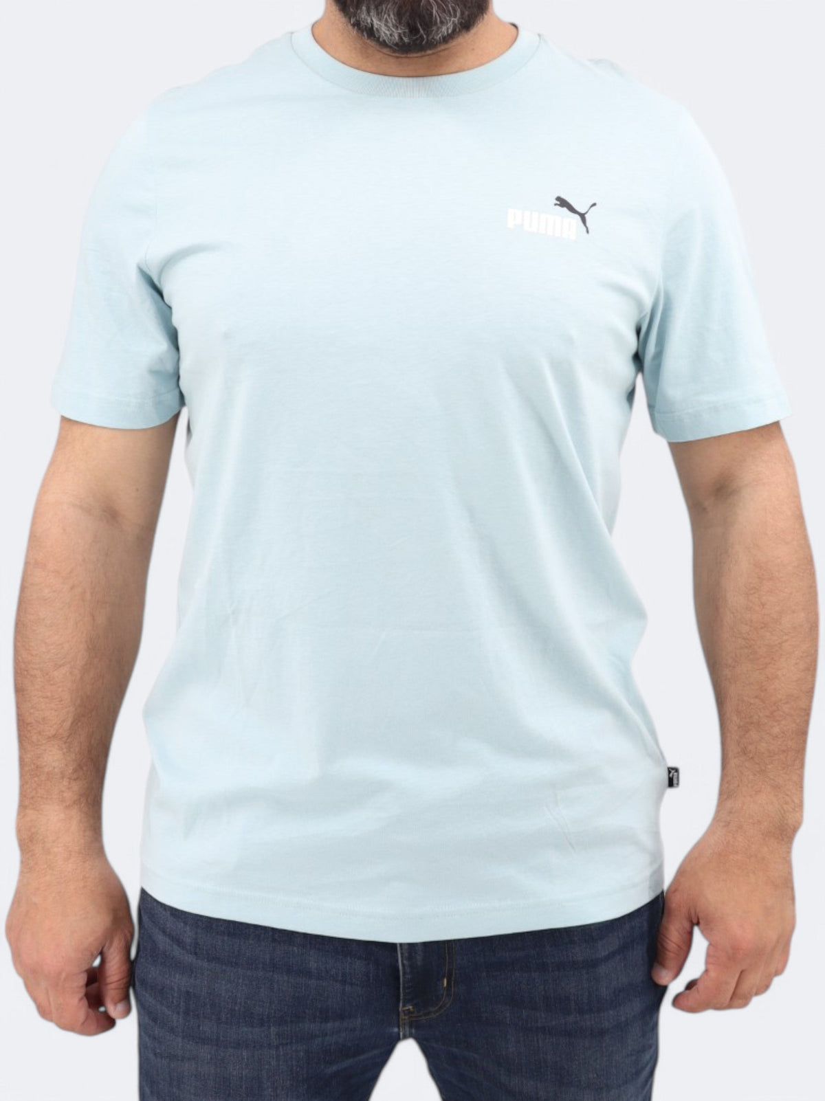 Image for Men's Brand Logo Printed T-Shirt,Light Blue