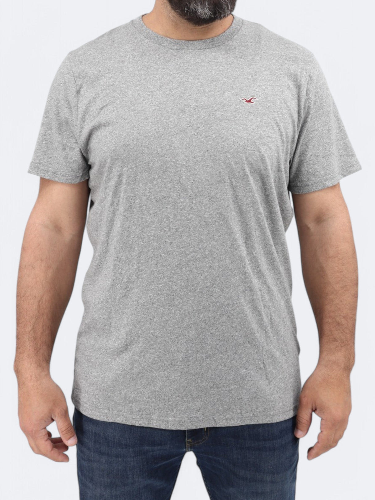 Image for Men's Brand Logo Embroidered T-Shirt,Grey