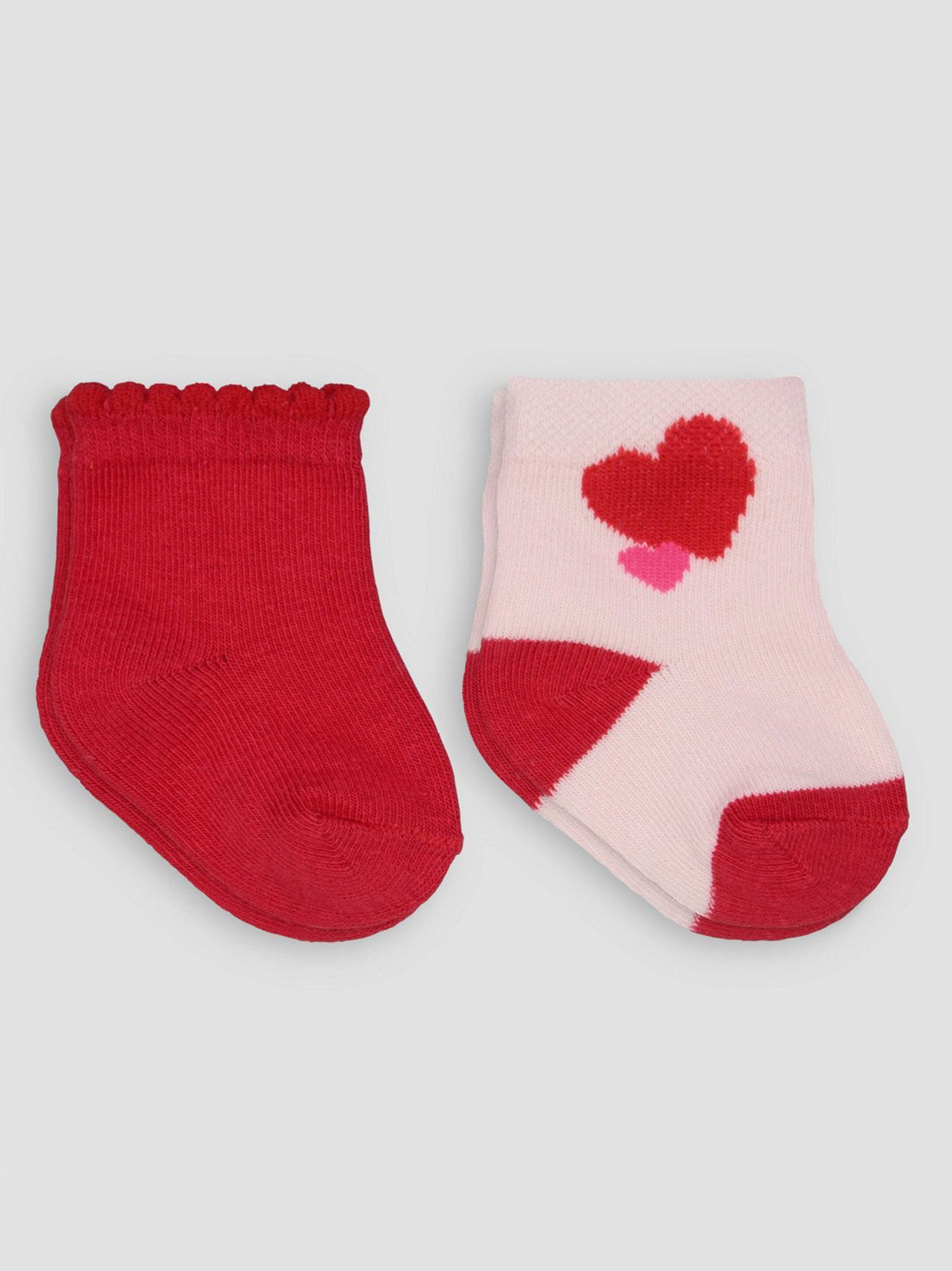 Image for Kids Girl's 2 Pairs Socks Set,Red/Light Pink