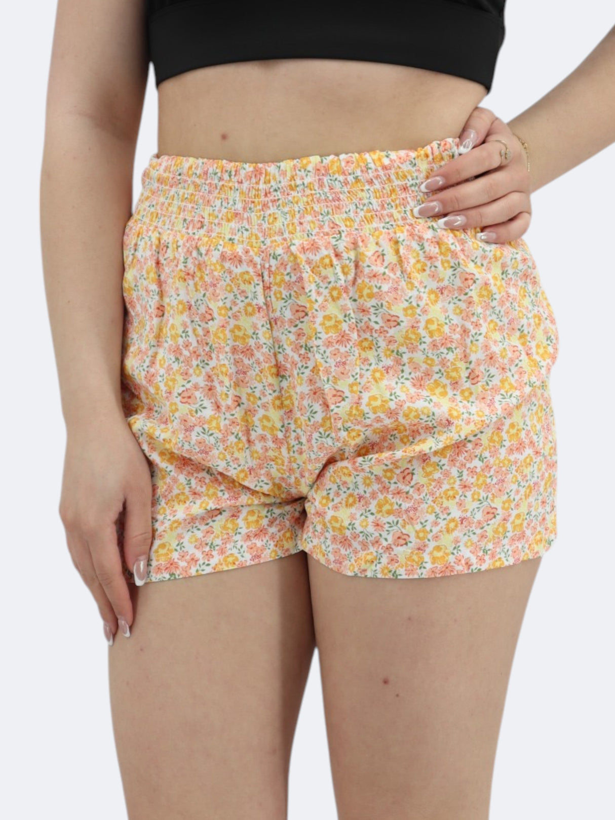 Image for Women's Floral Printed Short,Orange