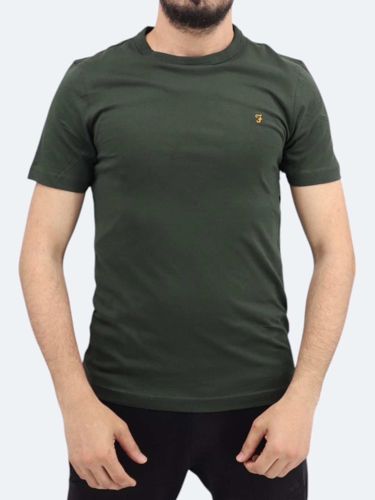 Image for Men's Embroidered T-Shirt,Olive