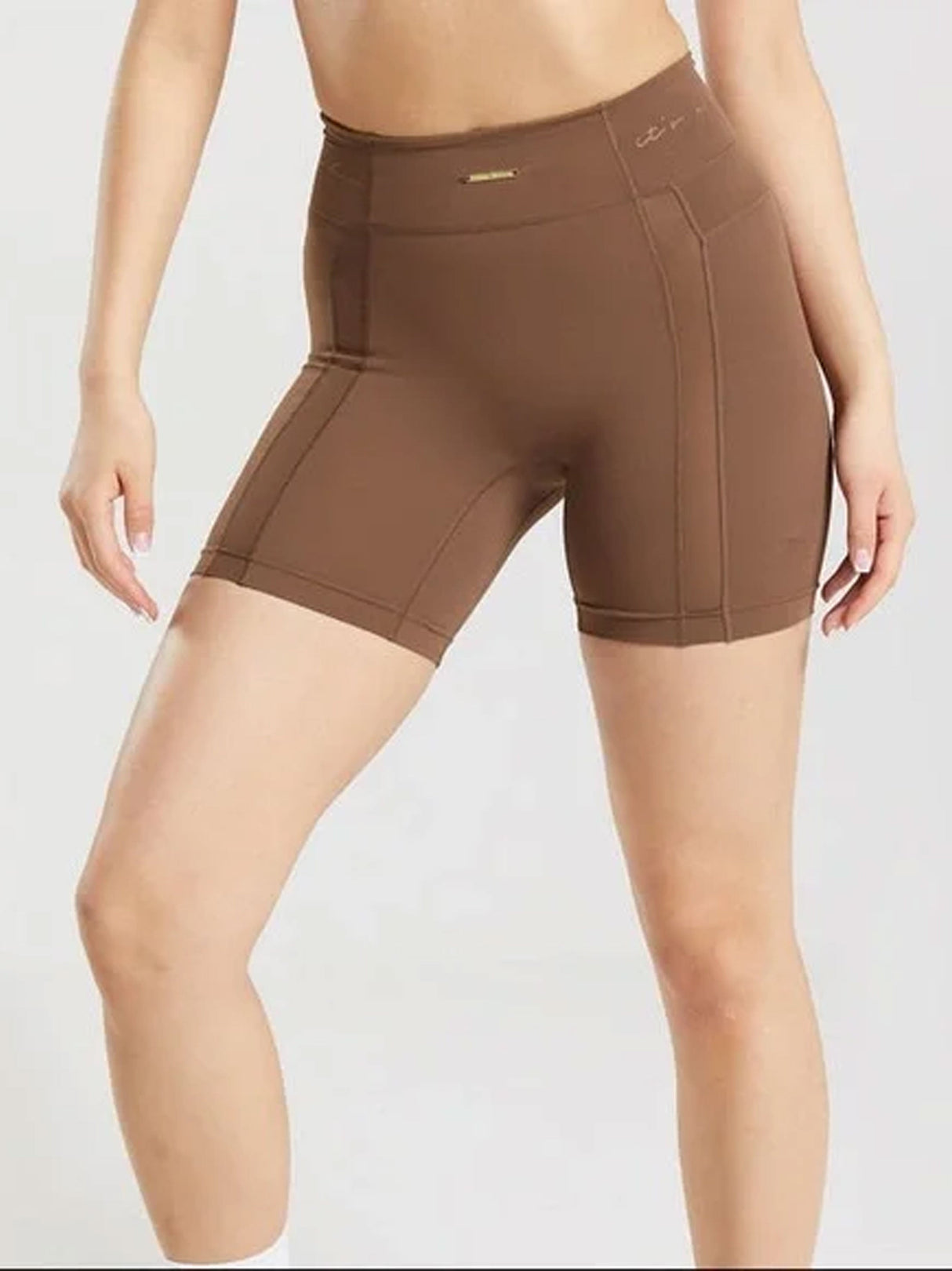 Image for Women's Plain Sports Shorts,Brown
