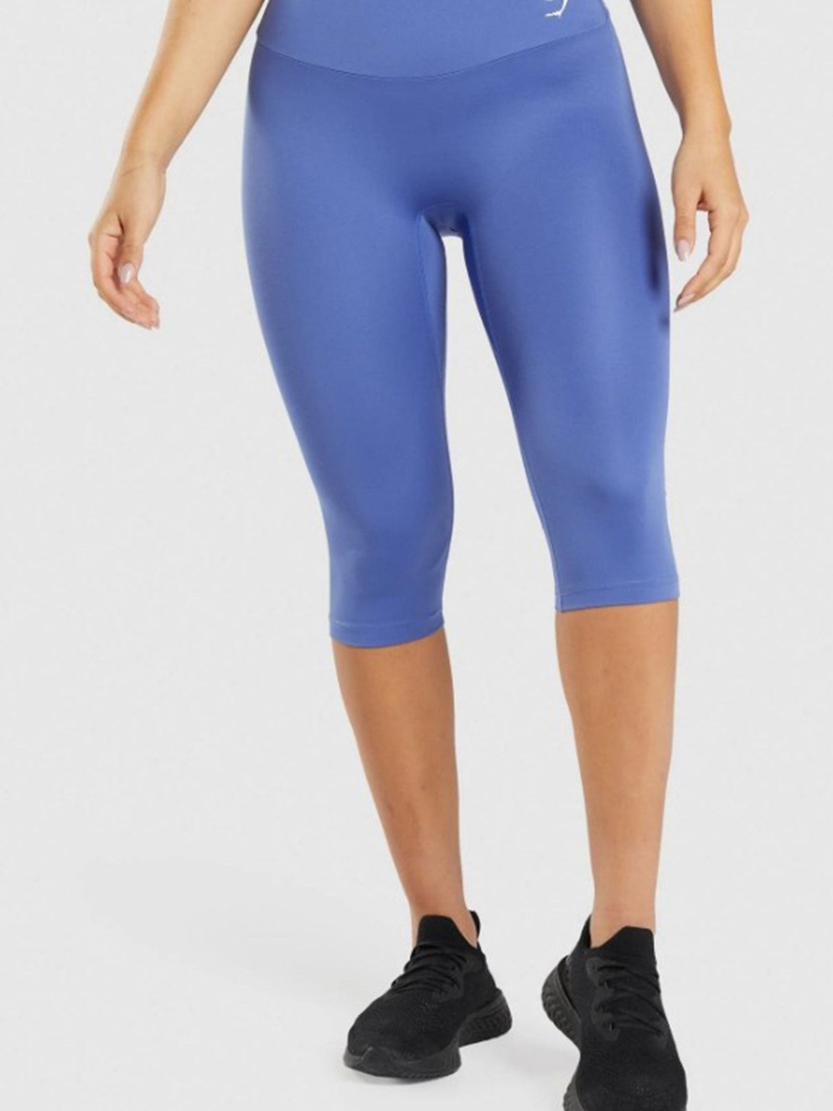 Image for Women's Brand Logo Printed Capri Leggings,Blue