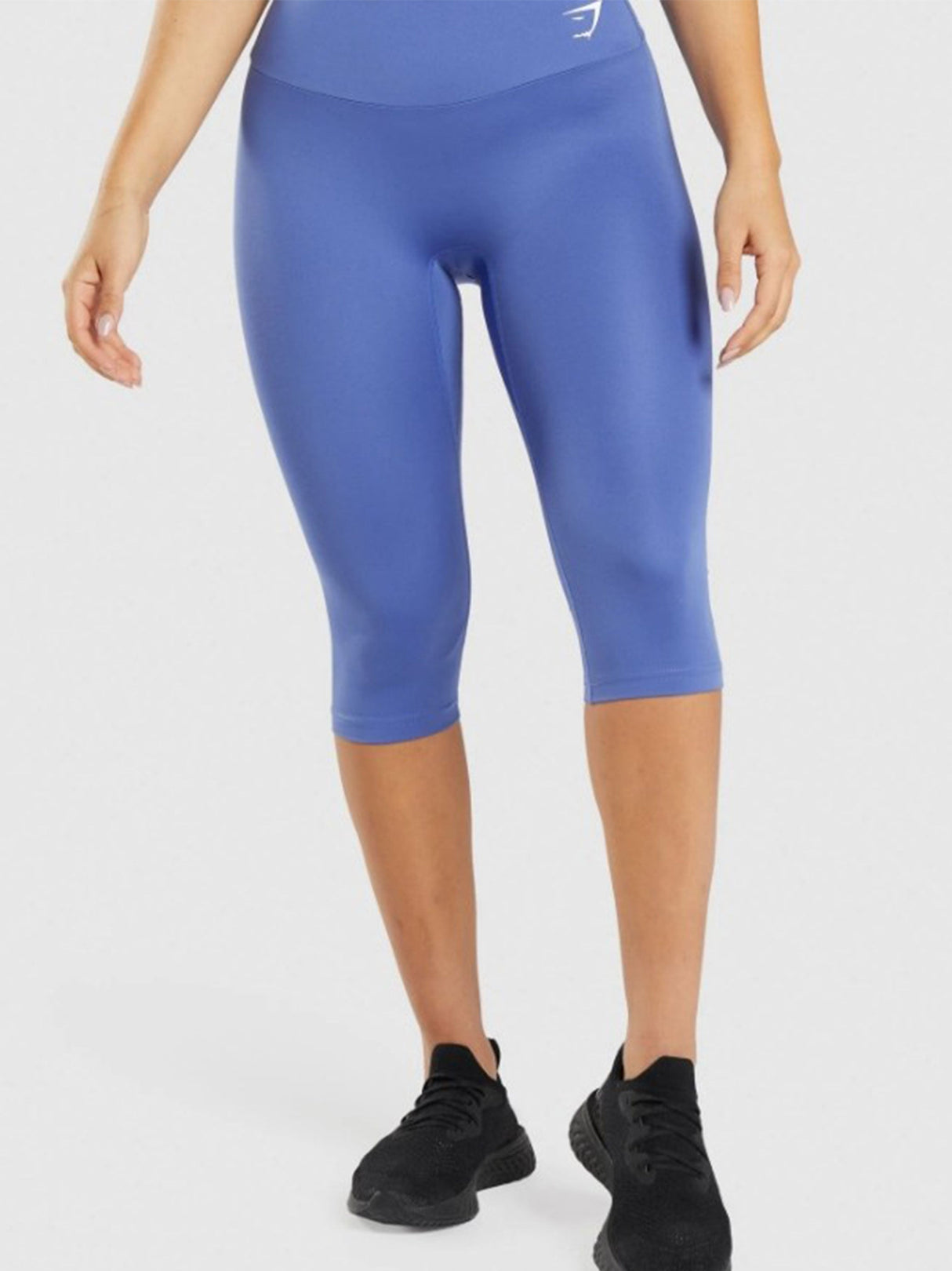 Image for Women's Brand Logo Printed Short Leggings,Blue