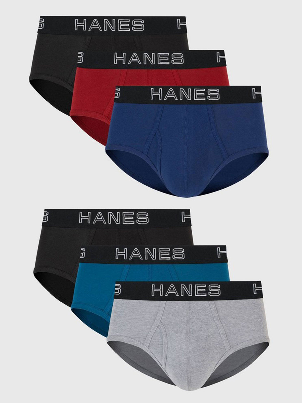 Image for Men's 6 Pcs Plain Briefs Set,Multi
