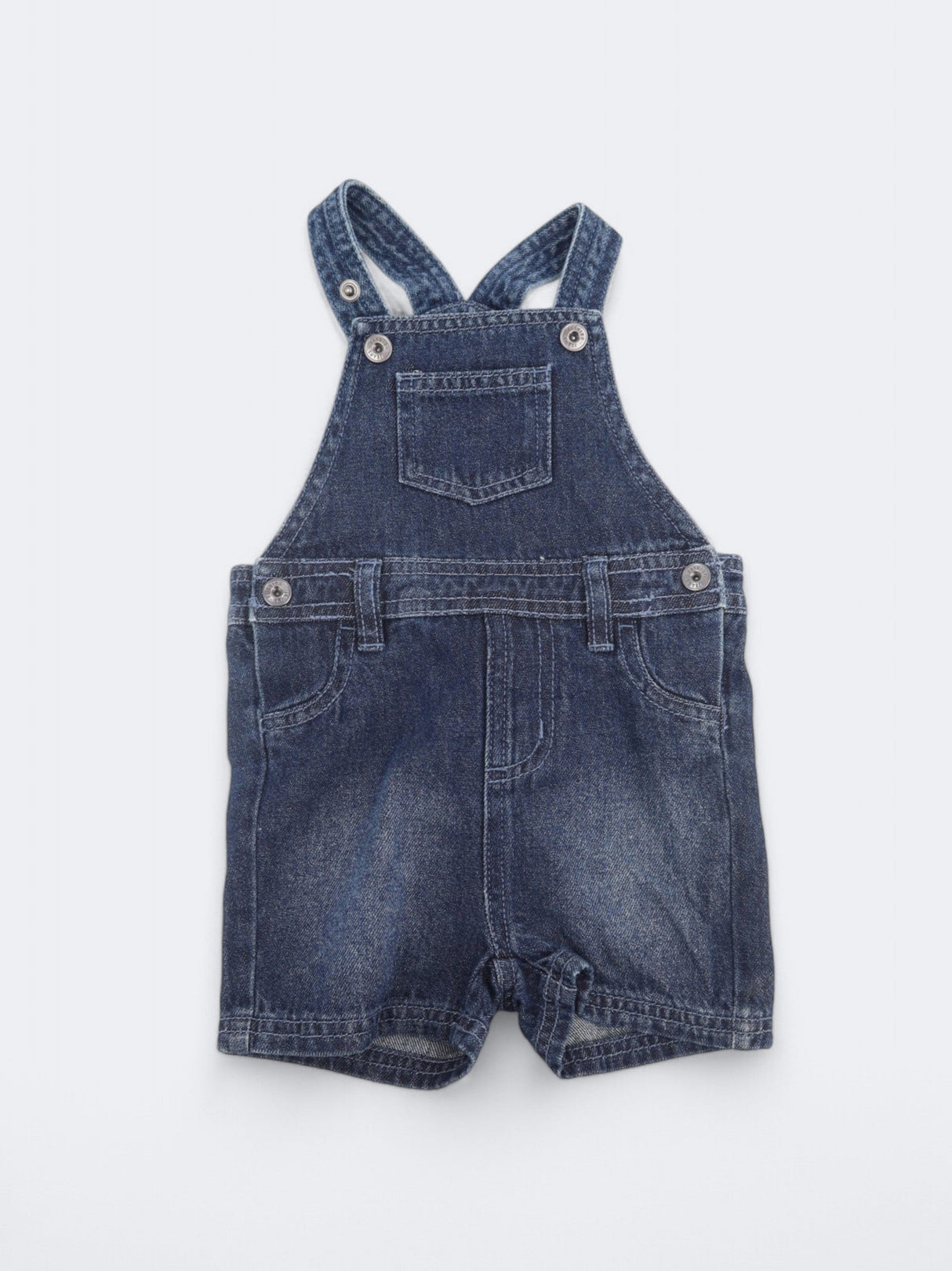 Image for Kid's Girl's Washed Denim Jumpsuit,Dark Blue
