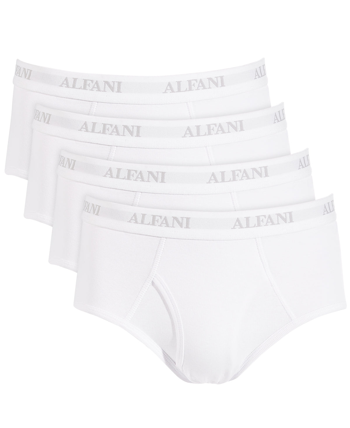 Image for Men's 4 Pack Brand Logo Printed Briefs,White