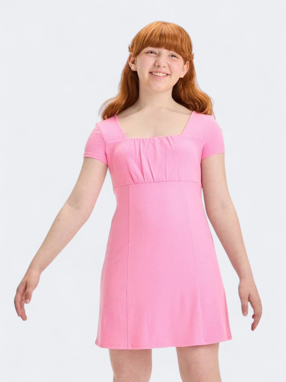 Image for Kid's Girl's Ribbed Knit Emma Dress,Rose
