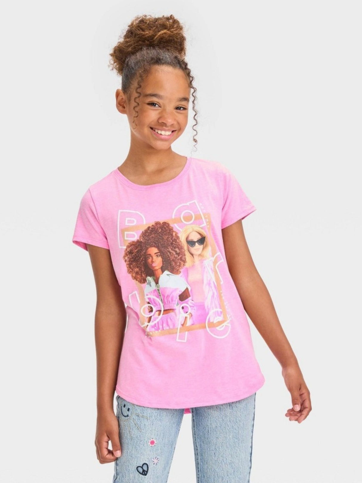 Image for Kid's Girl's Graphic Printed T-Shirt,Rose