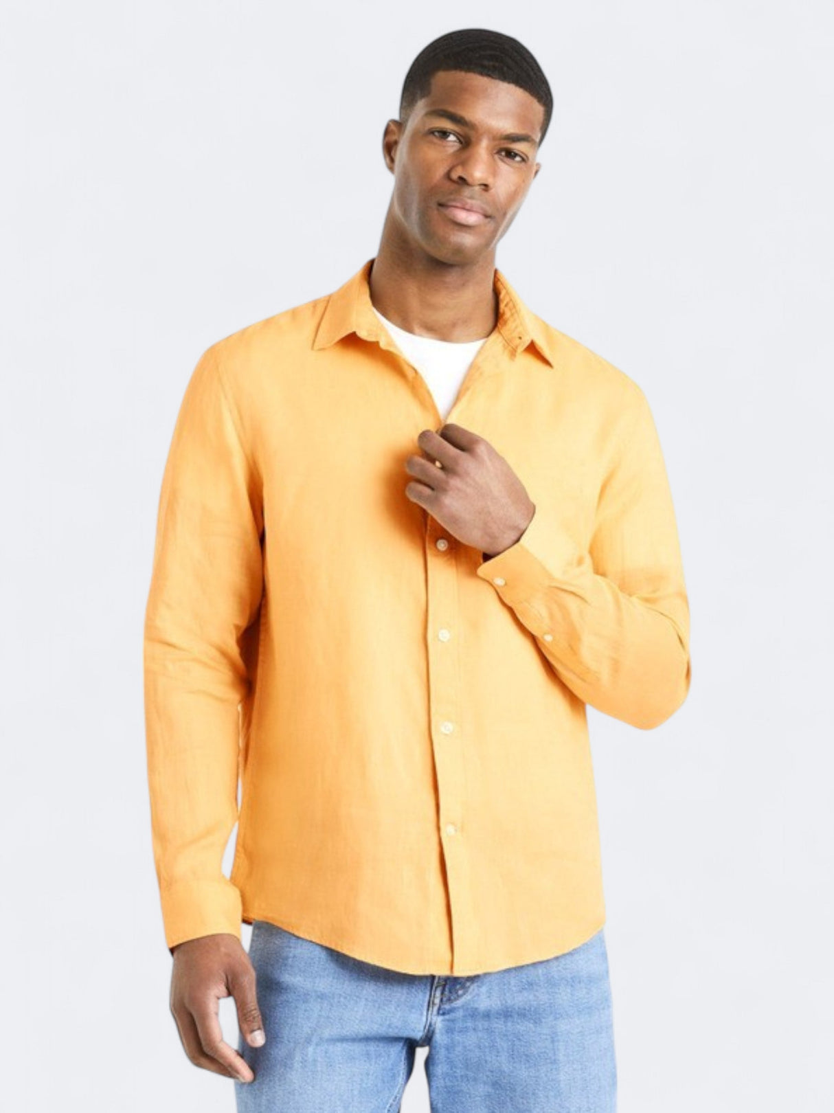Image for Men's Plain Daflix Shirt Arancione Shirt,Yellow