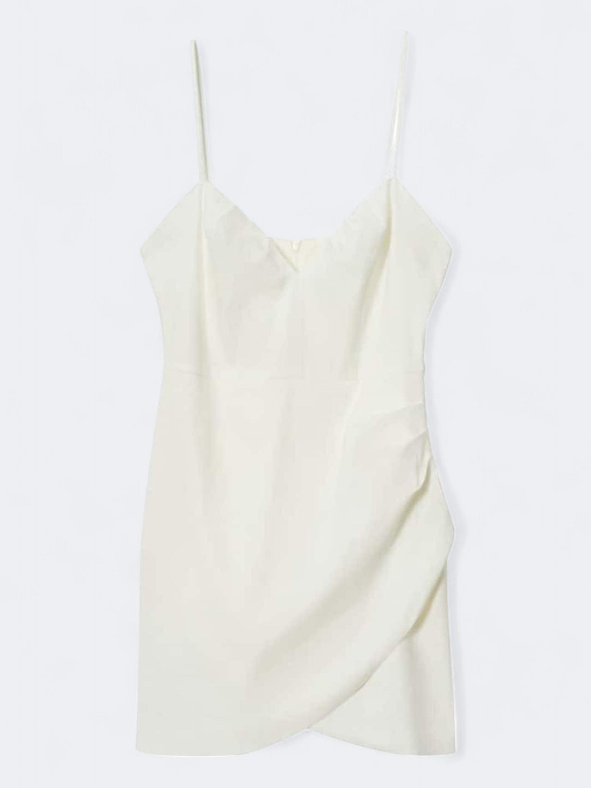 Image for Women's Plain Pleated Linen Blend Dress,Off White