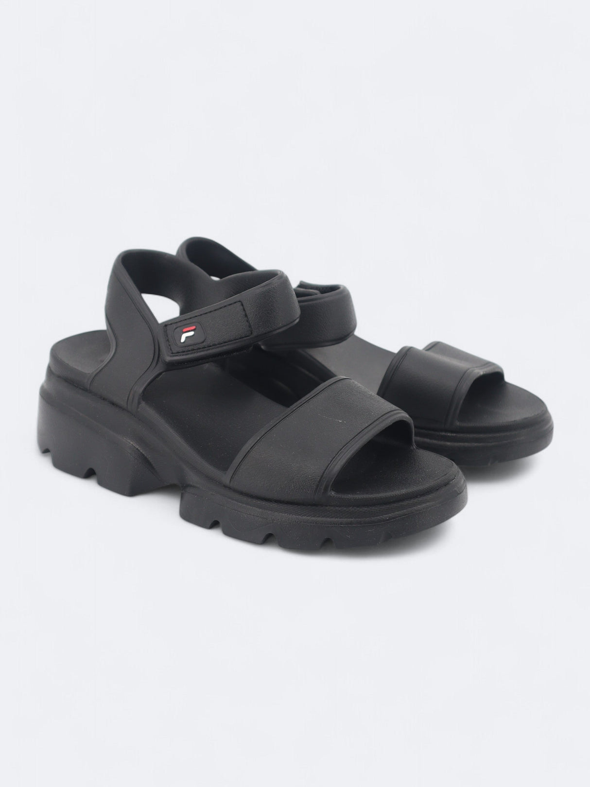 Image for Women's Brand Logo Printed Sandals,Black