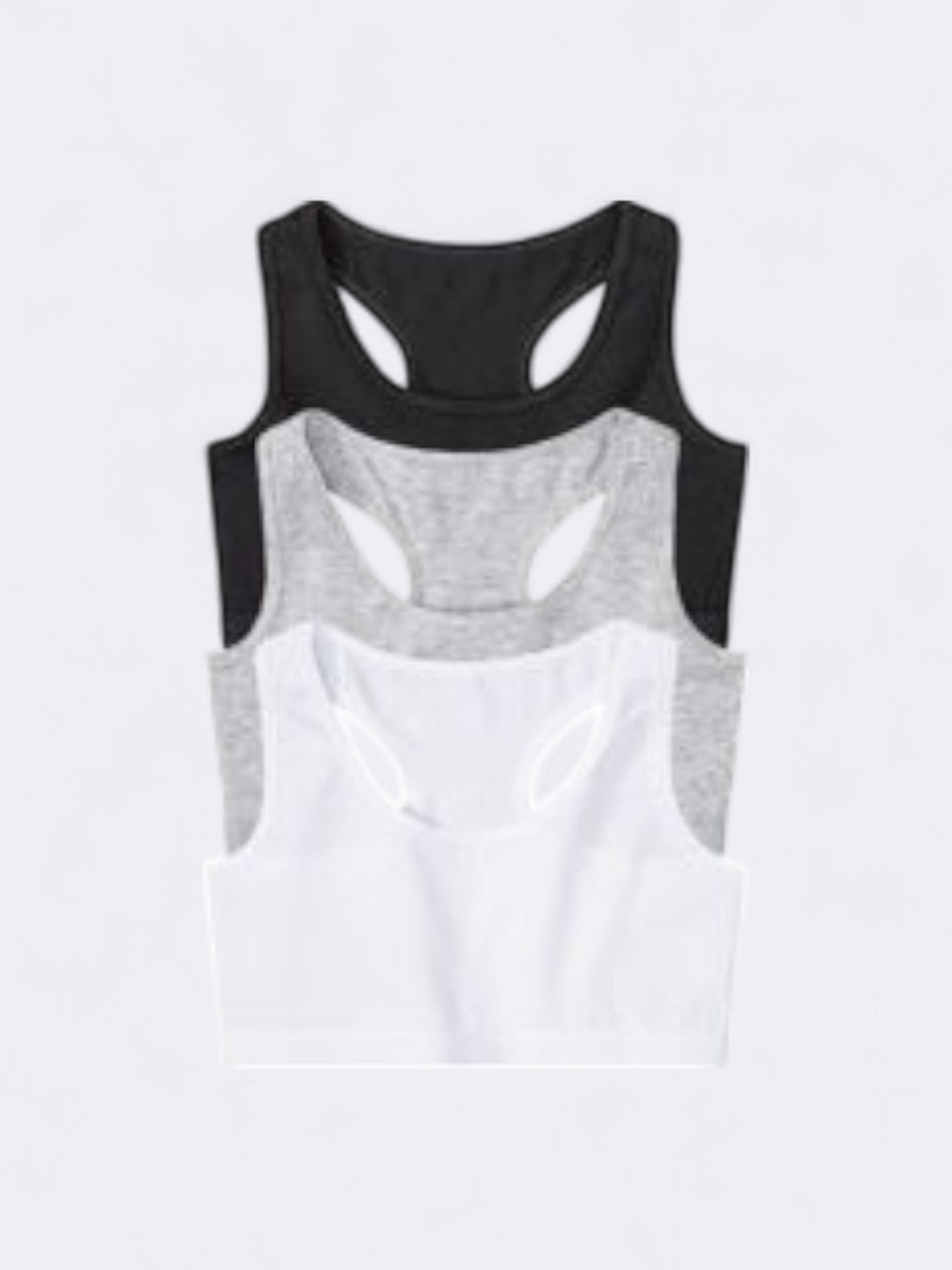 Image for Kid's Girl's Plain 3 Tank Top Set,Multi