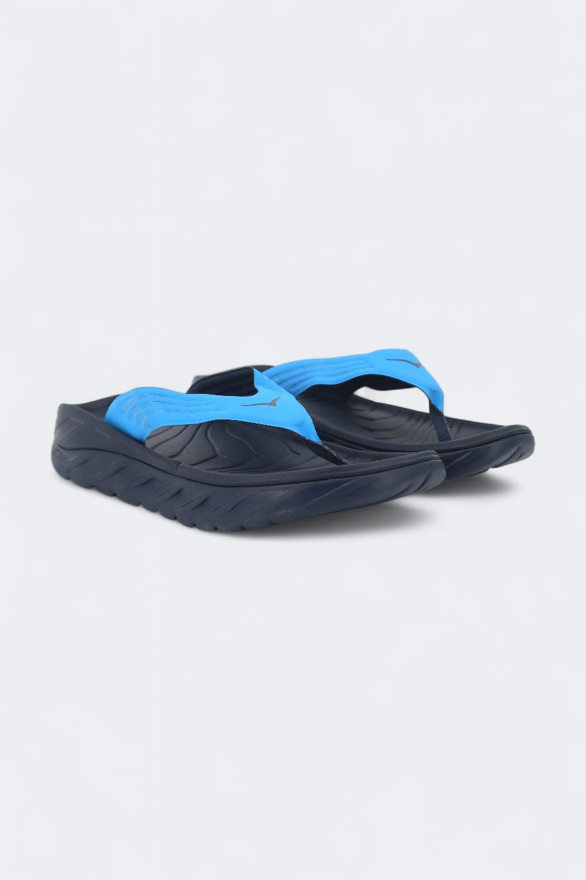 Image for Men's Textured Slide Slippers,Blue/Navy