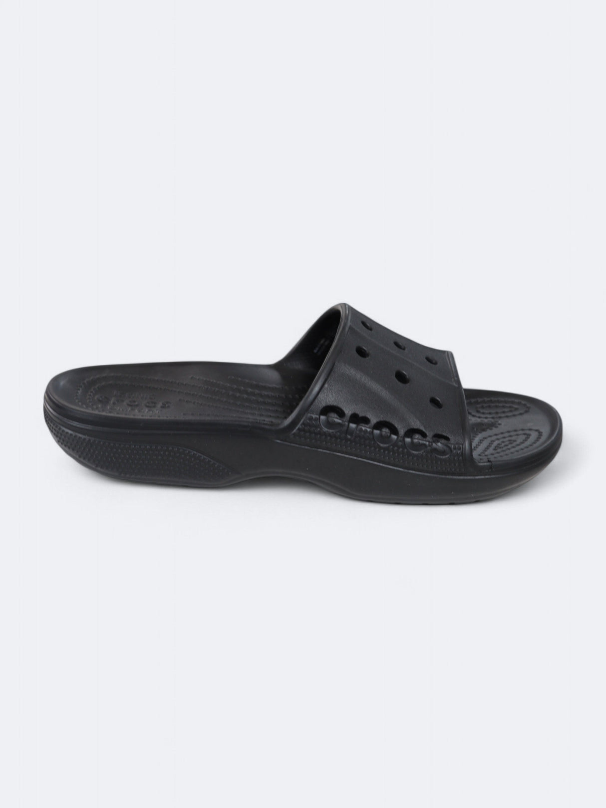 Image for Men's Plain Slide Slippers, Black