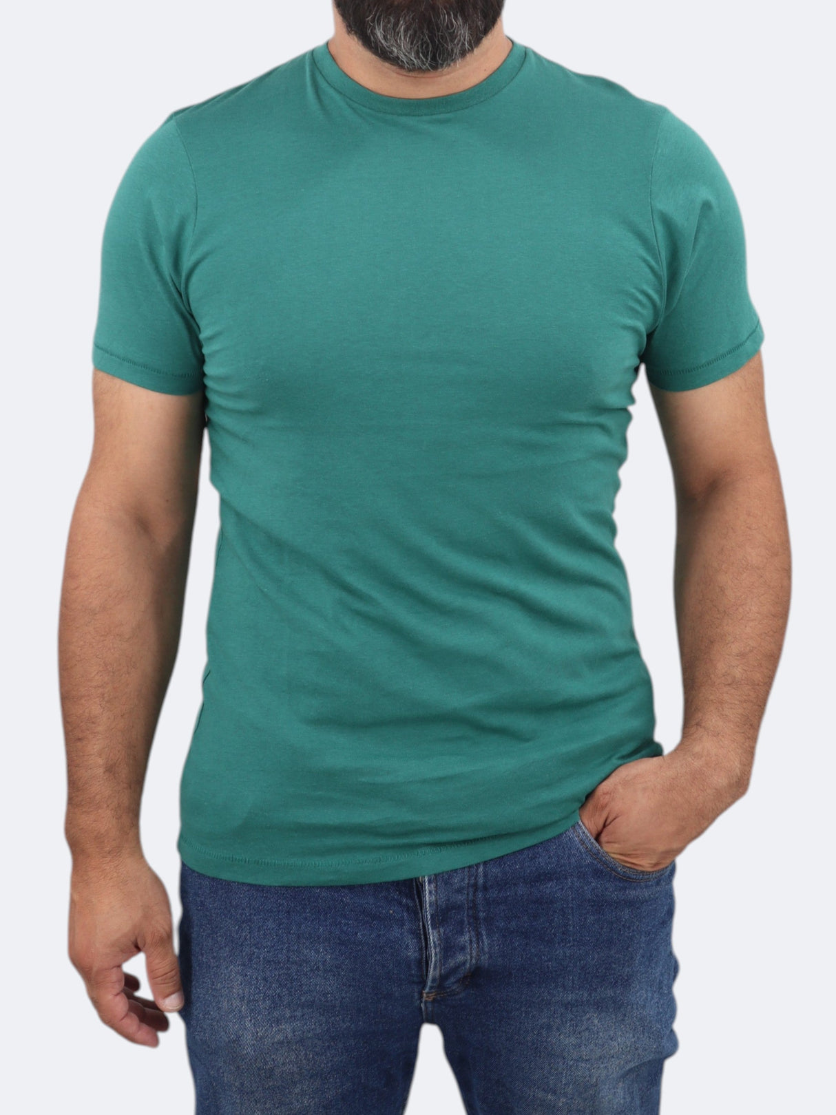 Image for Men's Plain T-Shirt,Deep Green