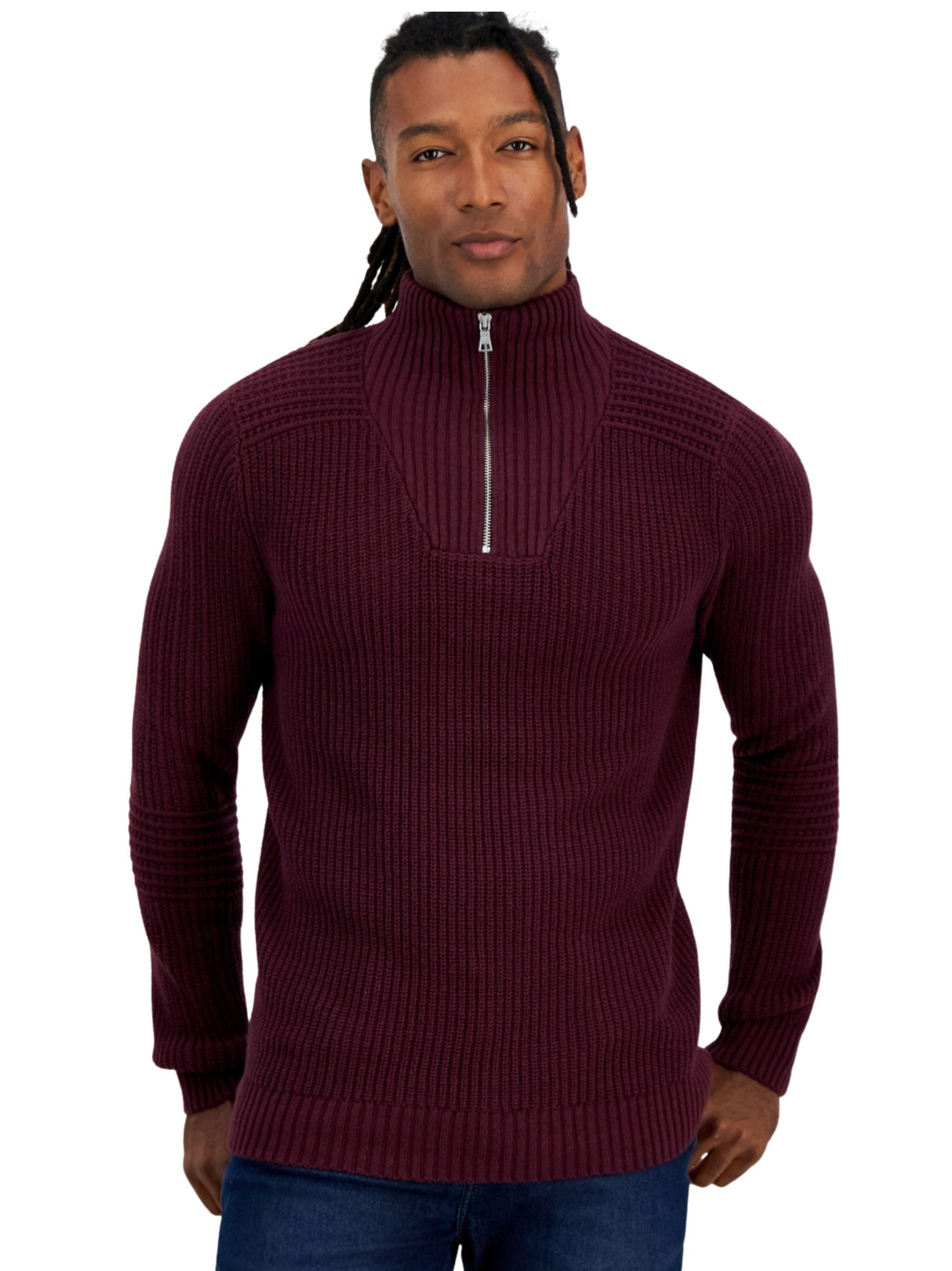 Image for Men's Knitted Sweaters,Burgundy