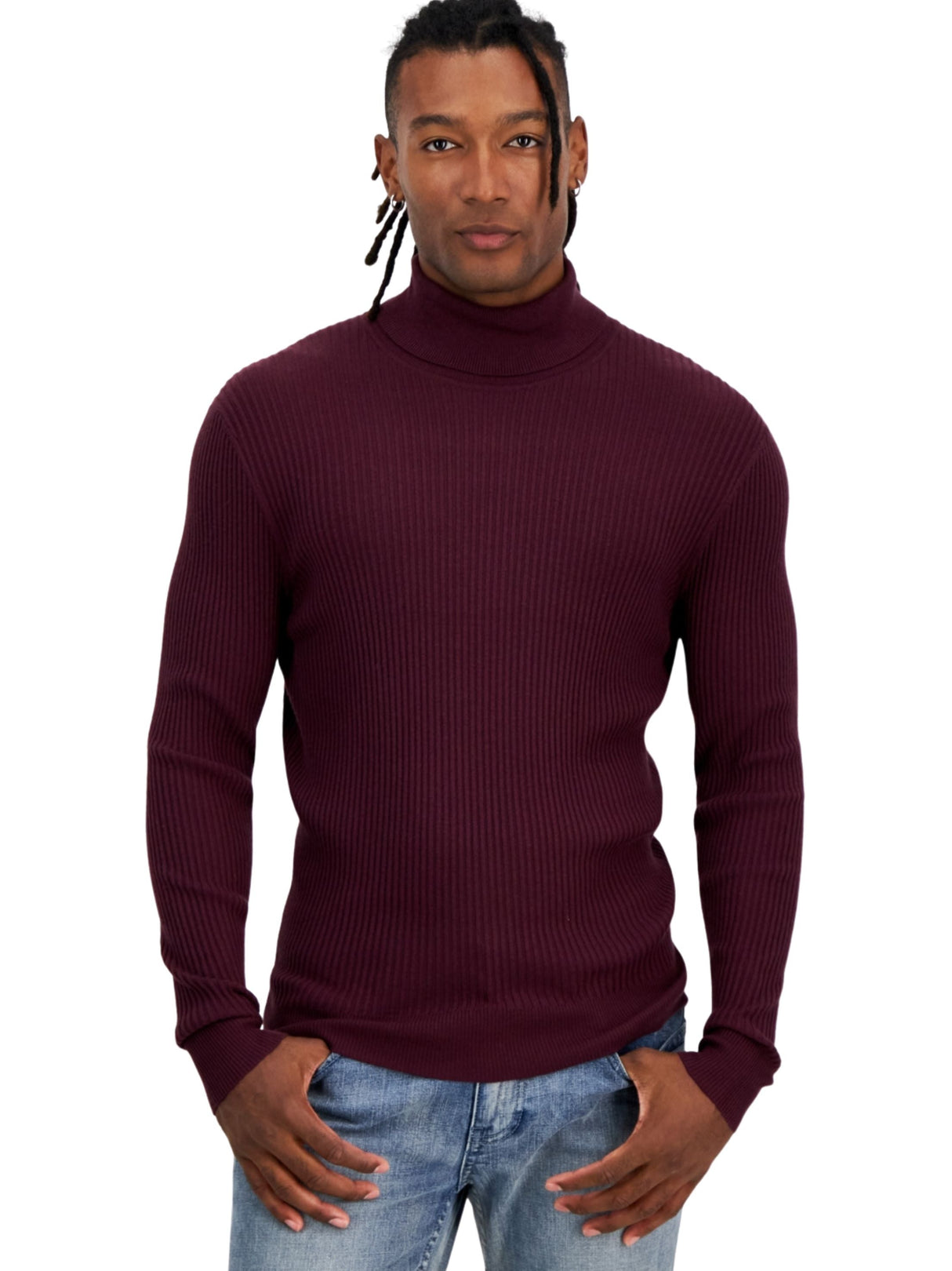 Image for Men's Knitted Sweaters,Burgundy