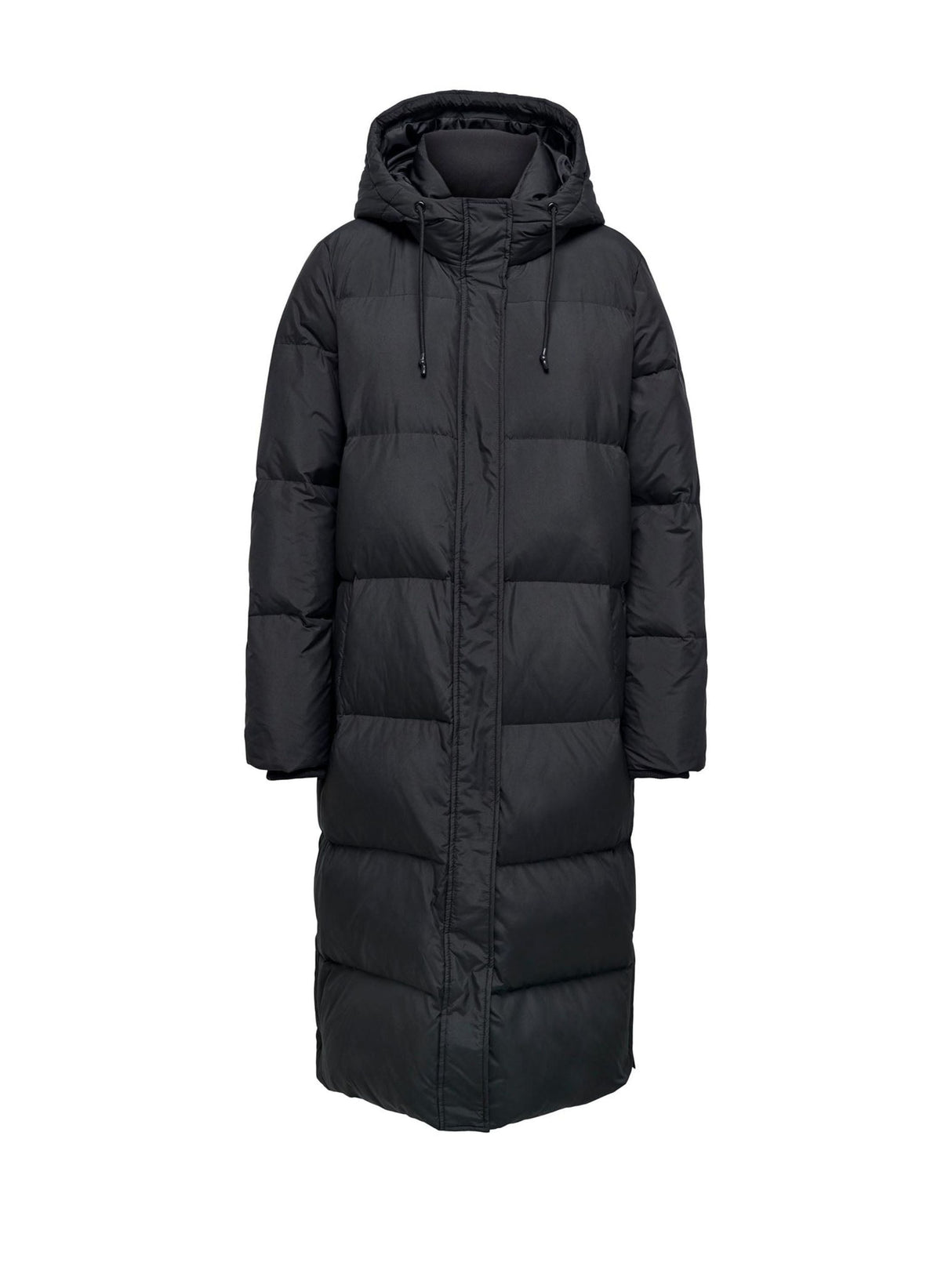 Image for Women's Plain Solid Puffer Coat,Black