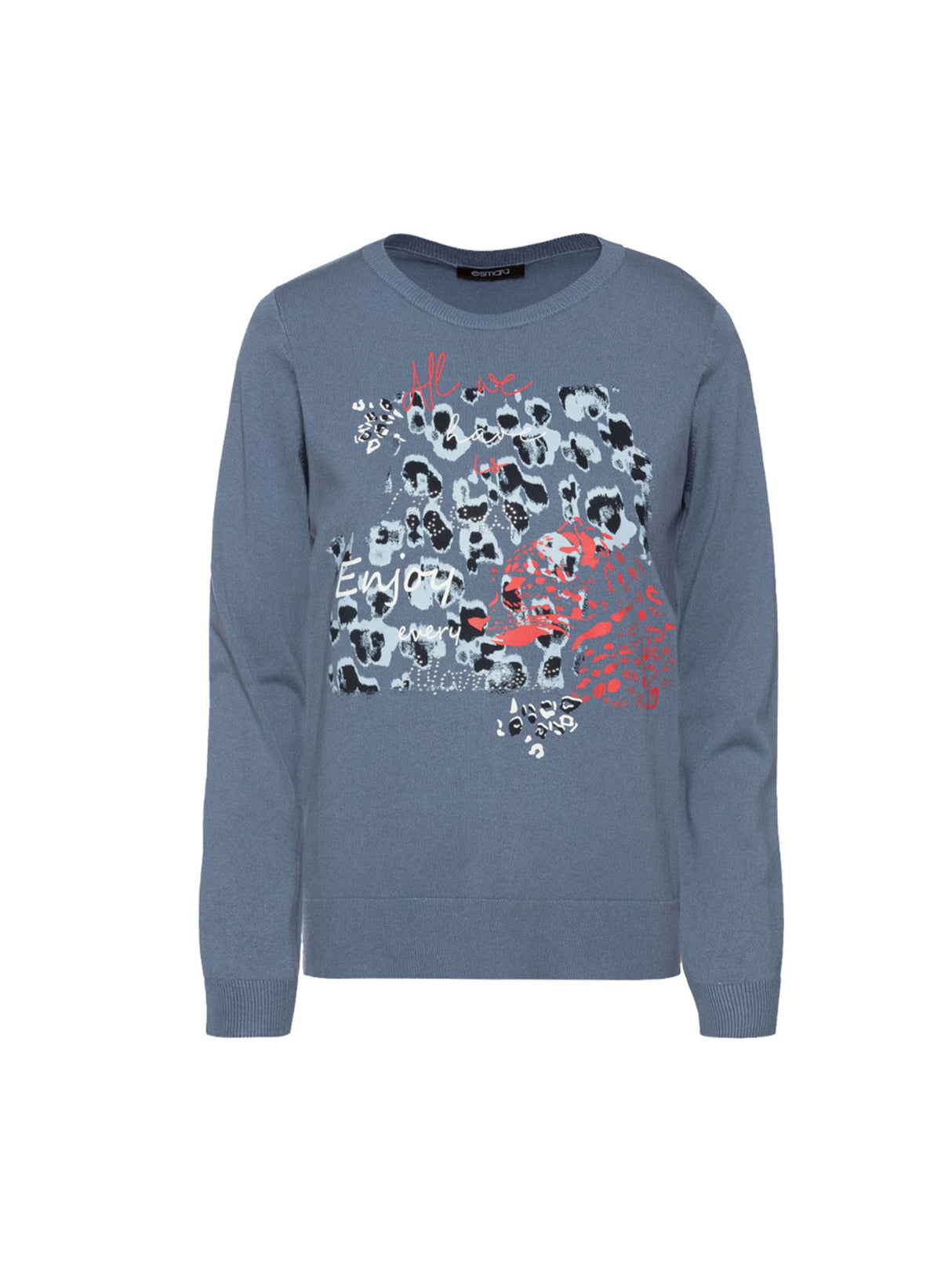 Image for Women's Graphic Printed Top,Blue