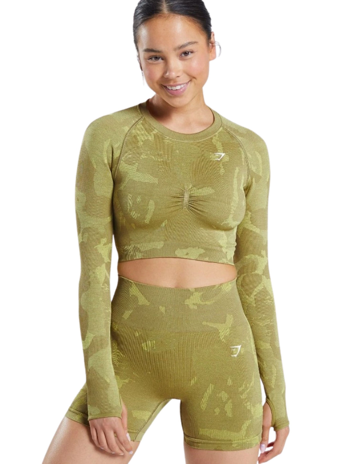 Image for Women's Printed open Back Sport Top,Light Green