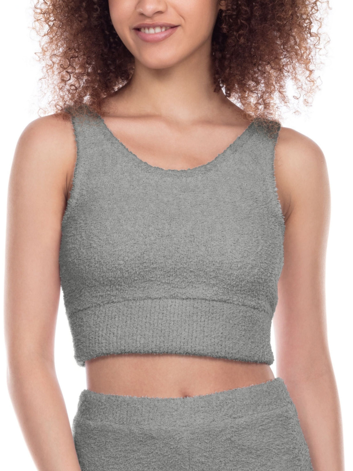 Image for Women's Textured Cropped Top,Grey