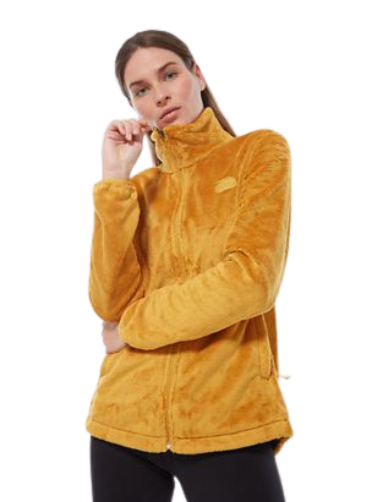 Image for Women's Faux Fur Jacket,Mustard Yellow