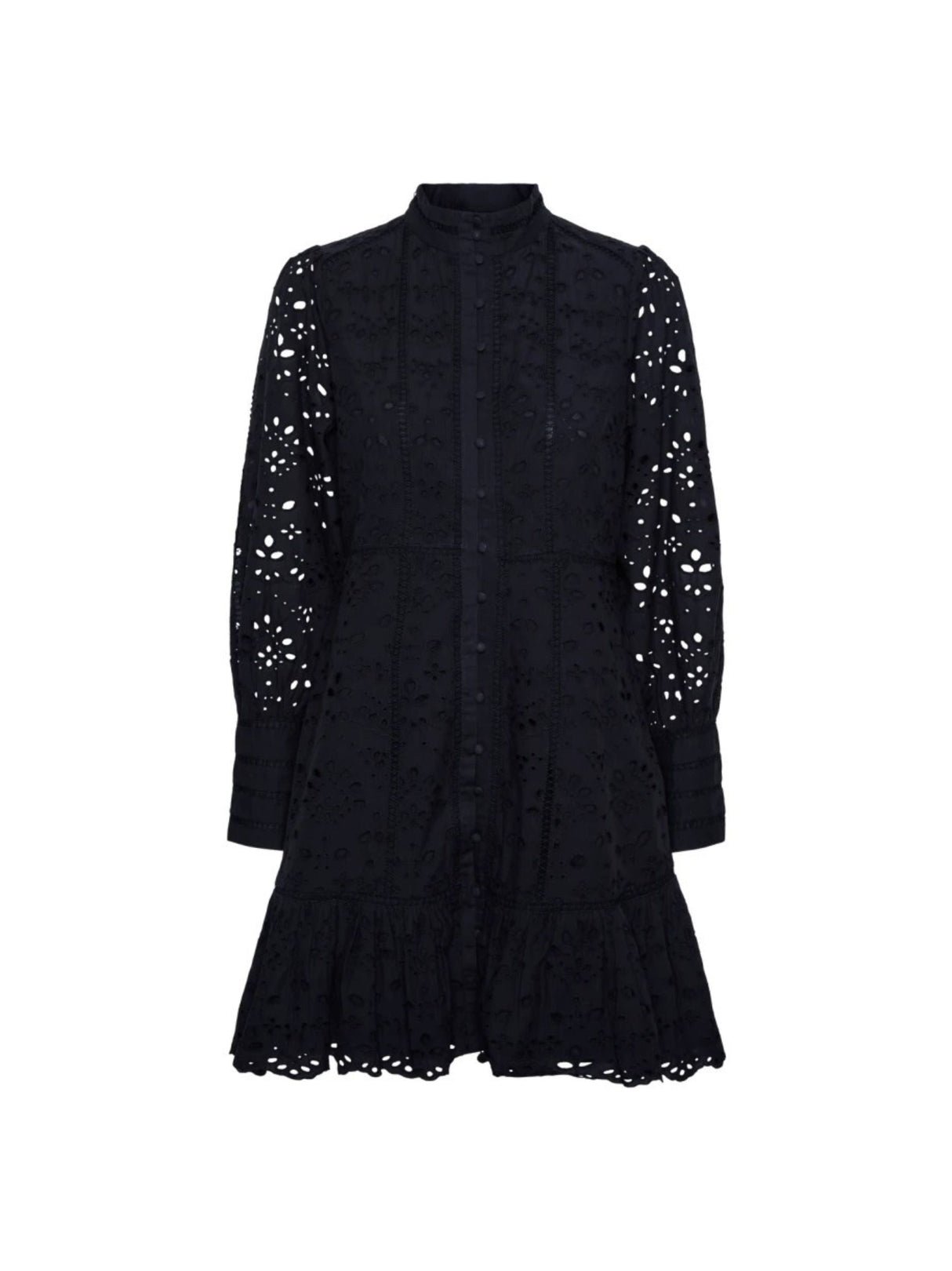 Image for Women's Open Knitted Dress,Black