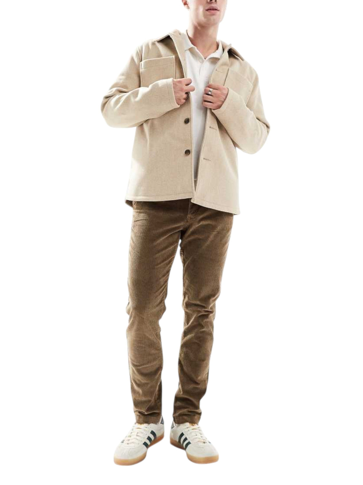 Image for Men's Ribbed Casual Pant,Brown