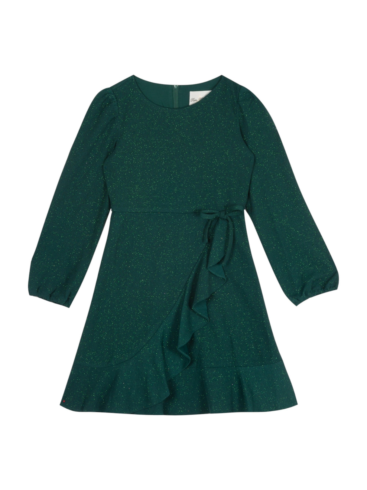 Image for Kids Girl's Glitter Knitted Dress,Royal Green