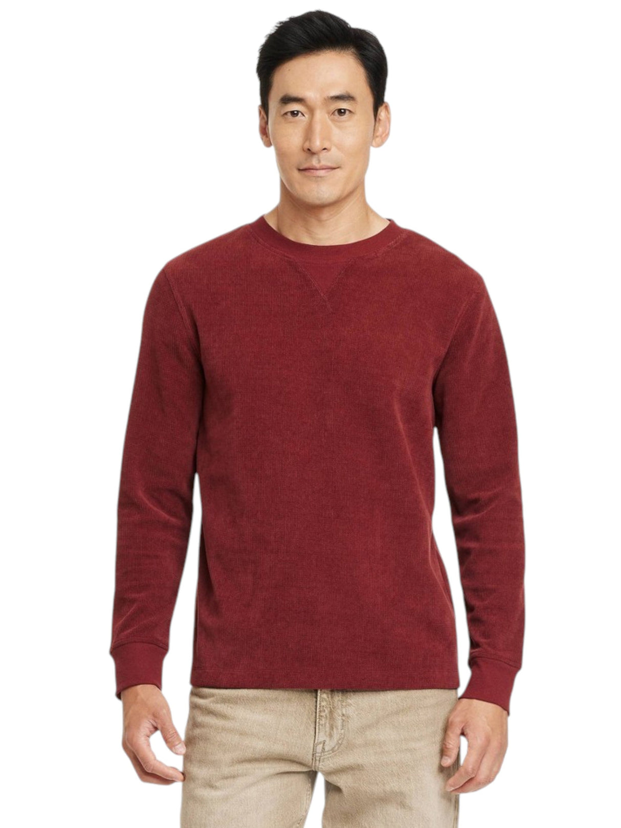 Image for Men's Knitted Sweaters,Burgundy