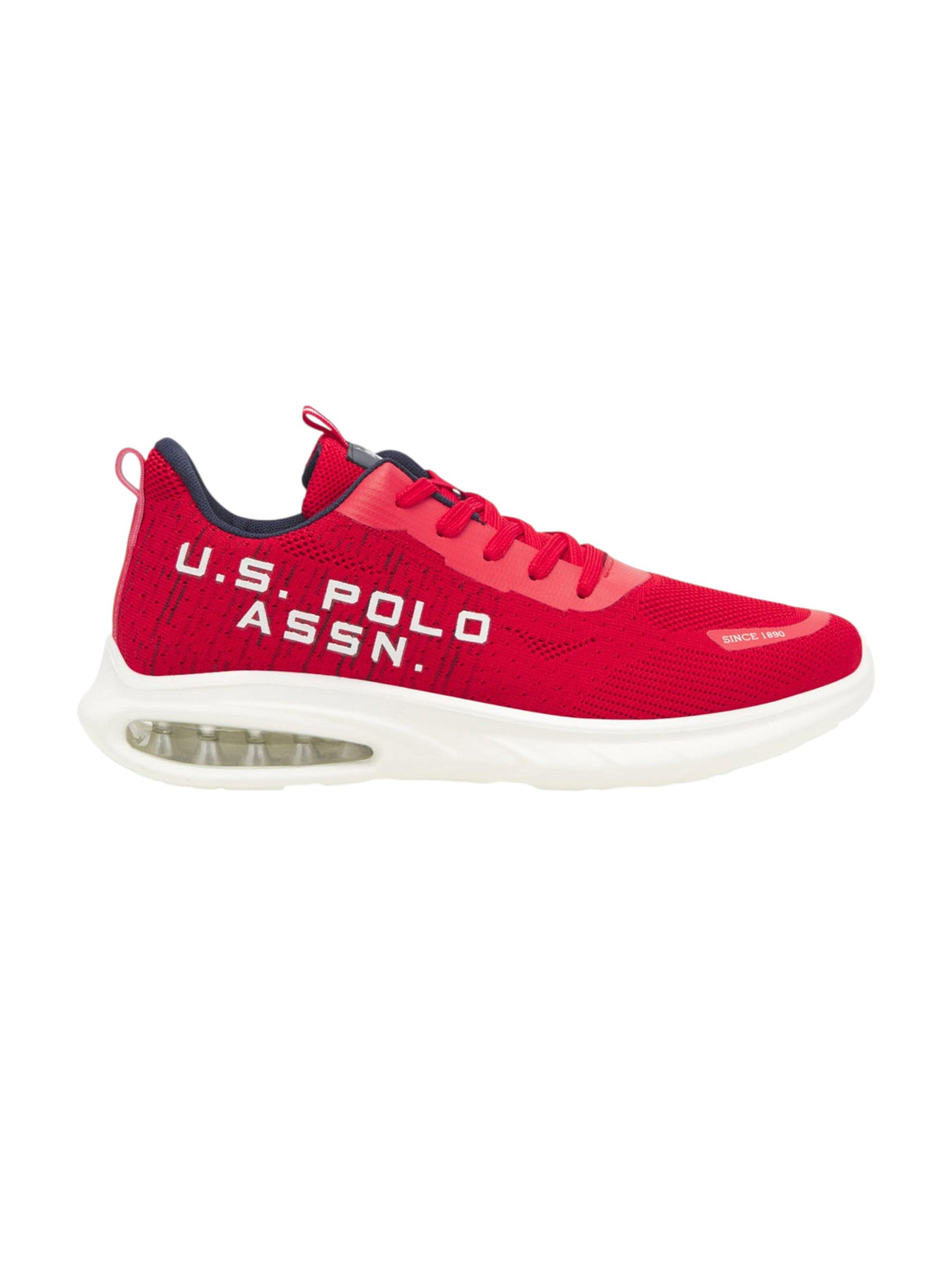 Image for Men's Textured Brand Logo Patched Running Shoes,Red