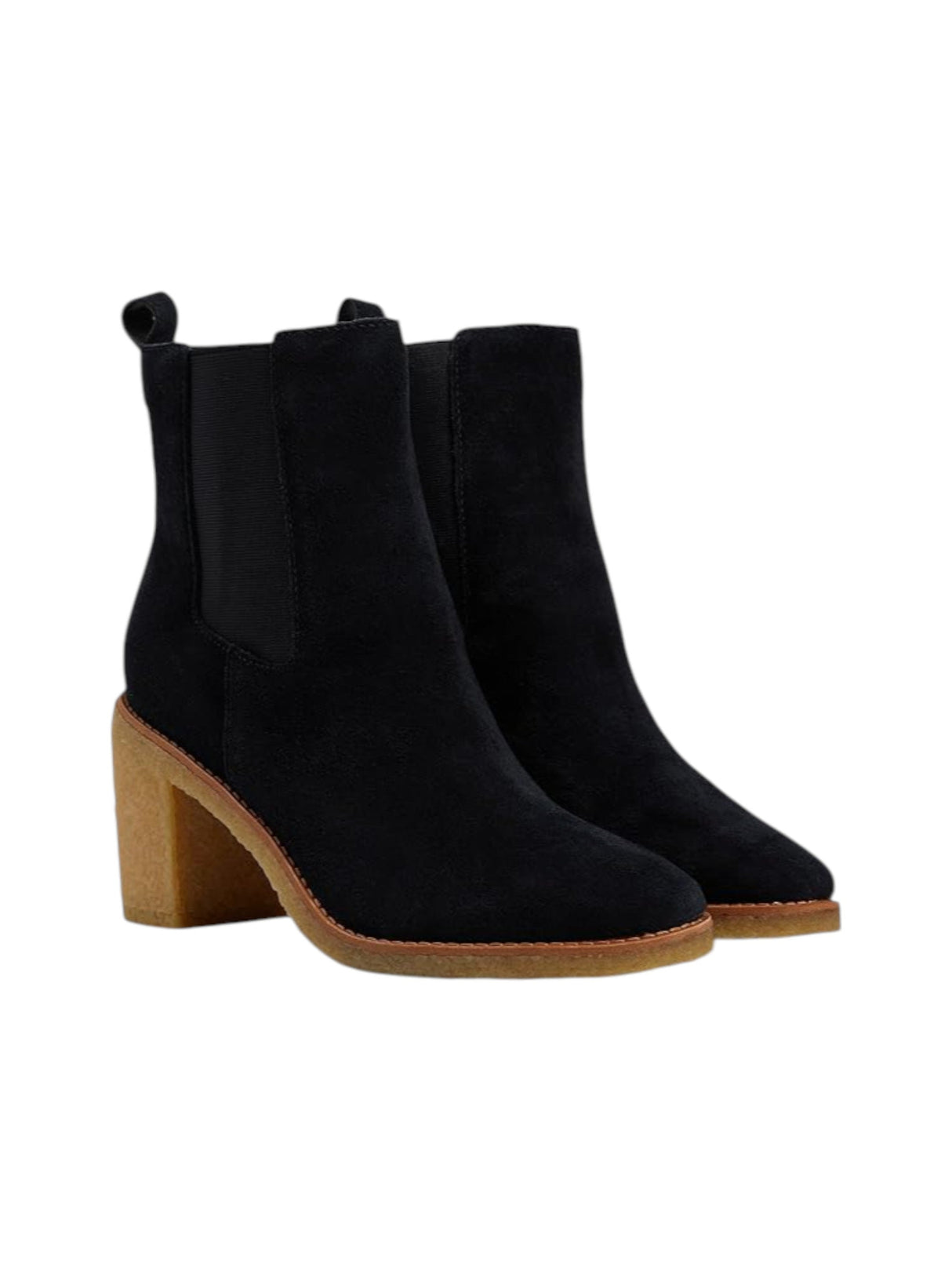 Image for Women's Plain Ankle Boots Heels,Black