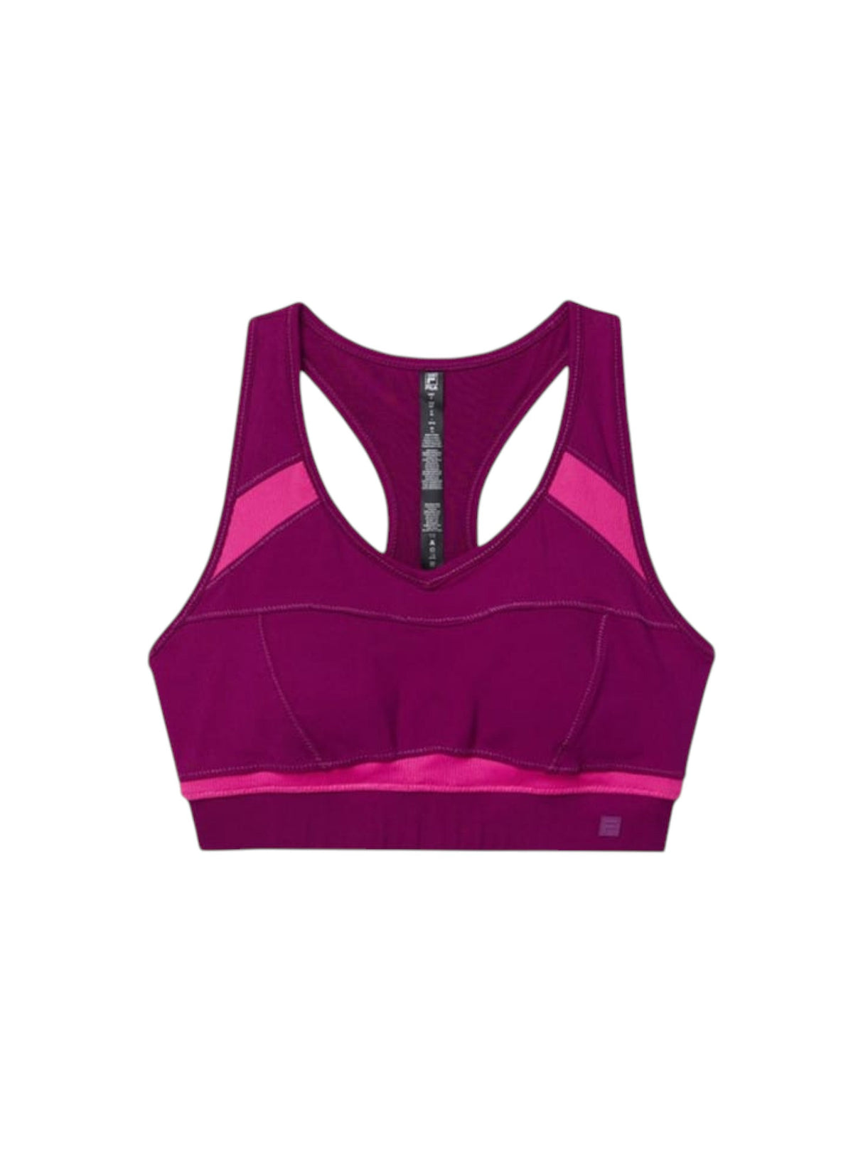 Image for Women's Colorblocked Sport Crop Top,Mauve/Pink