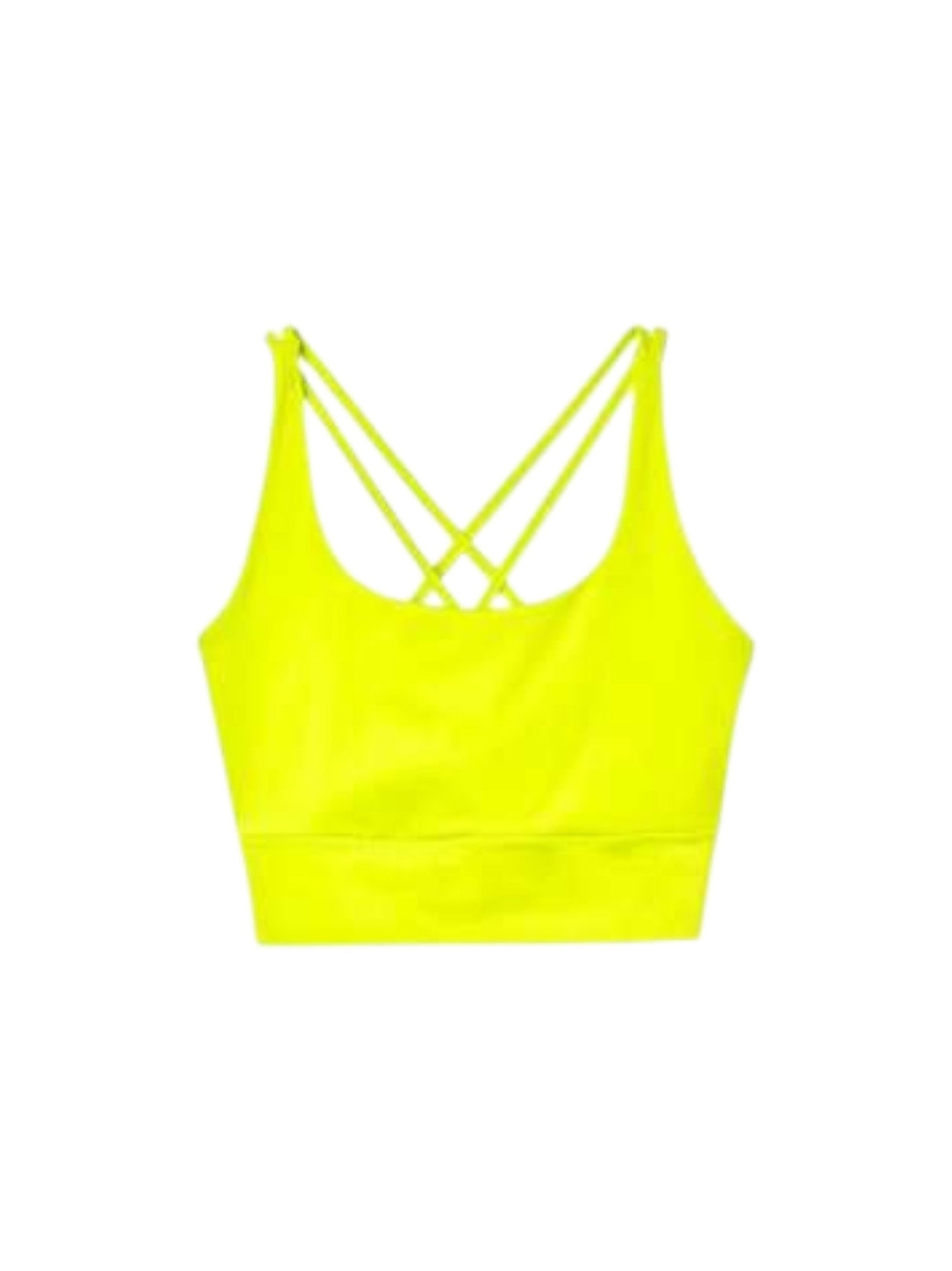 Image for Women's Plain Sport Crop Top,Lime