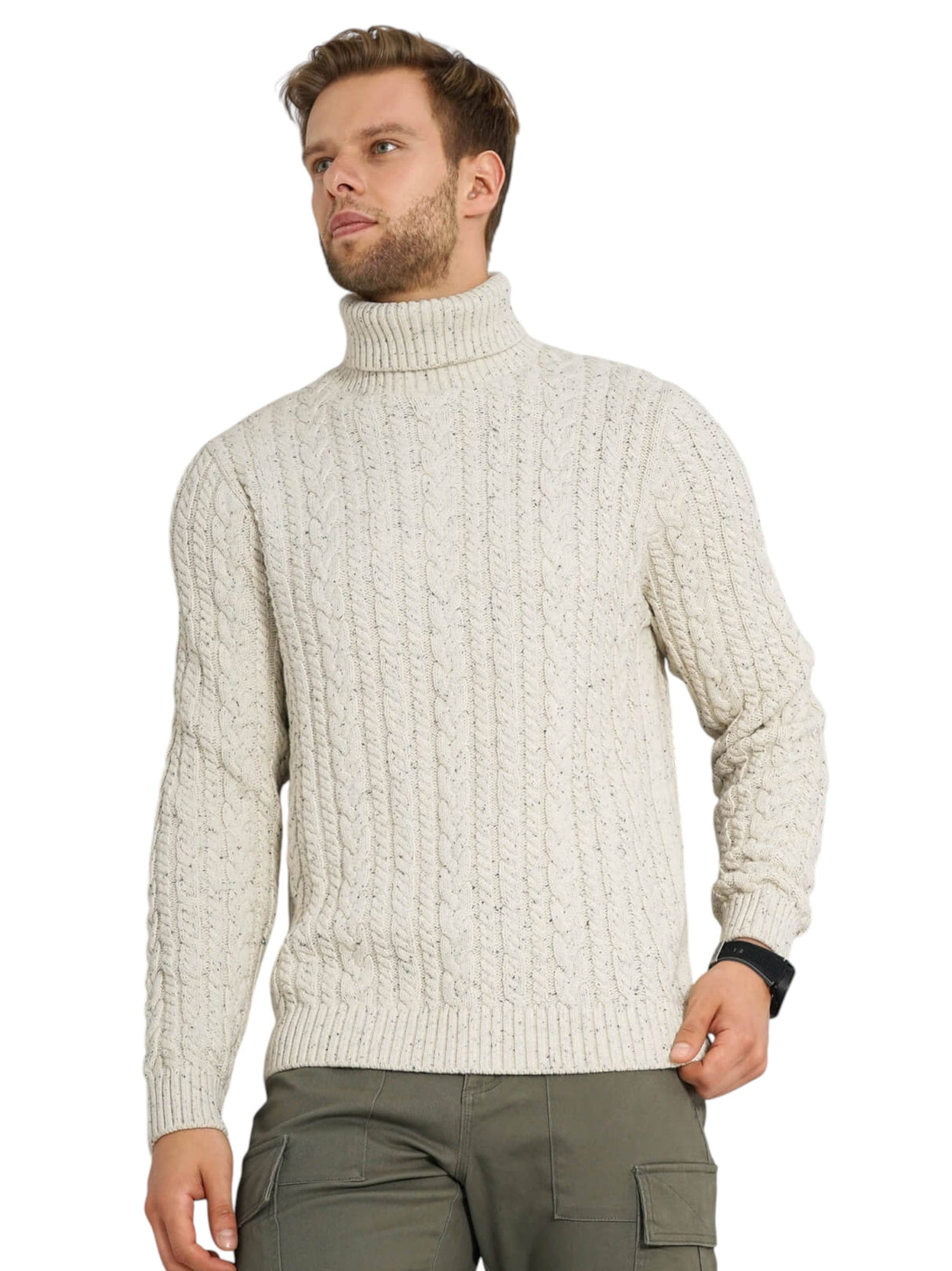 Image for Men's Knitted Sweaters,Cream