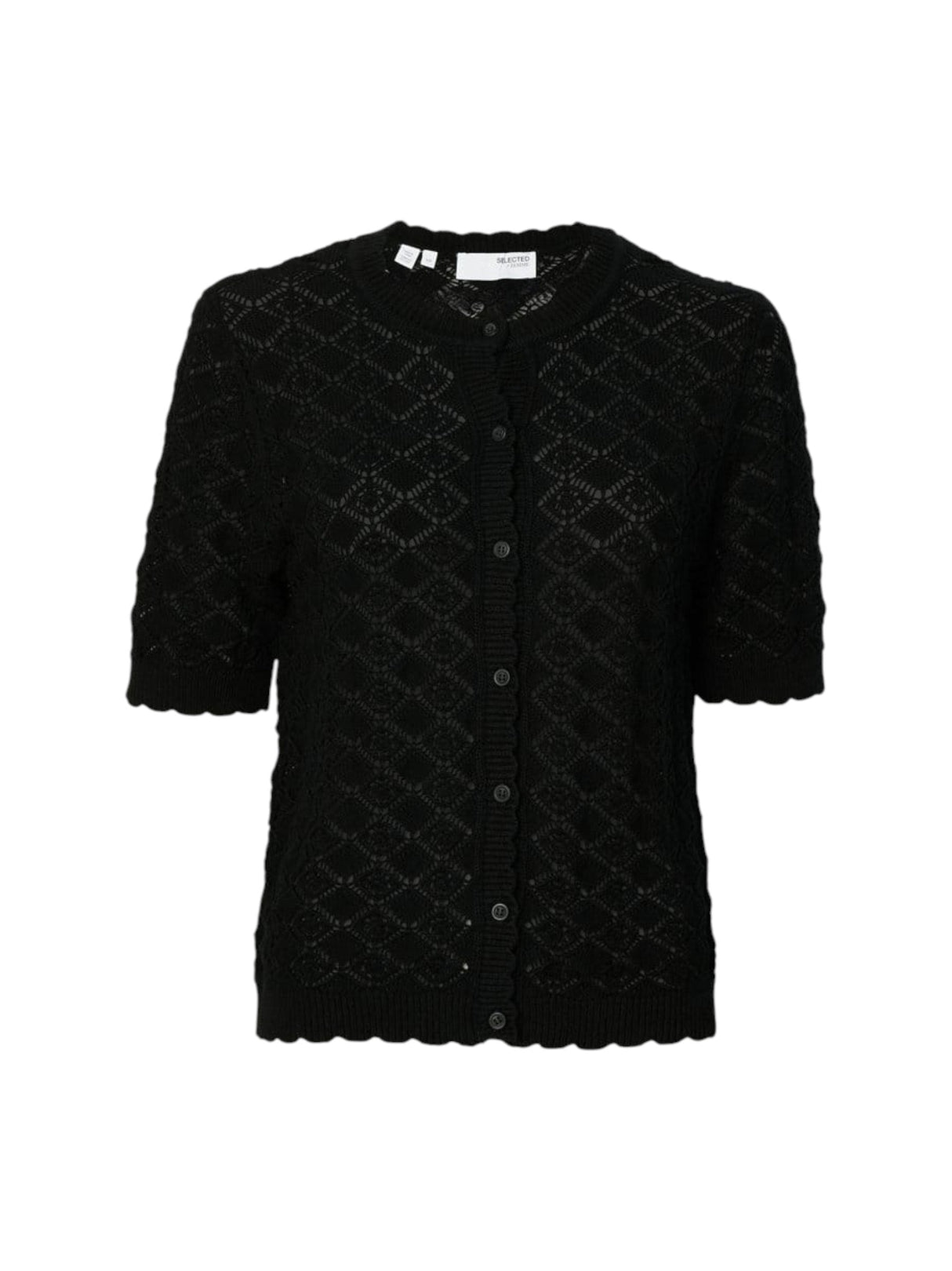 Image for Women's Open Knitted Cardigan,Black