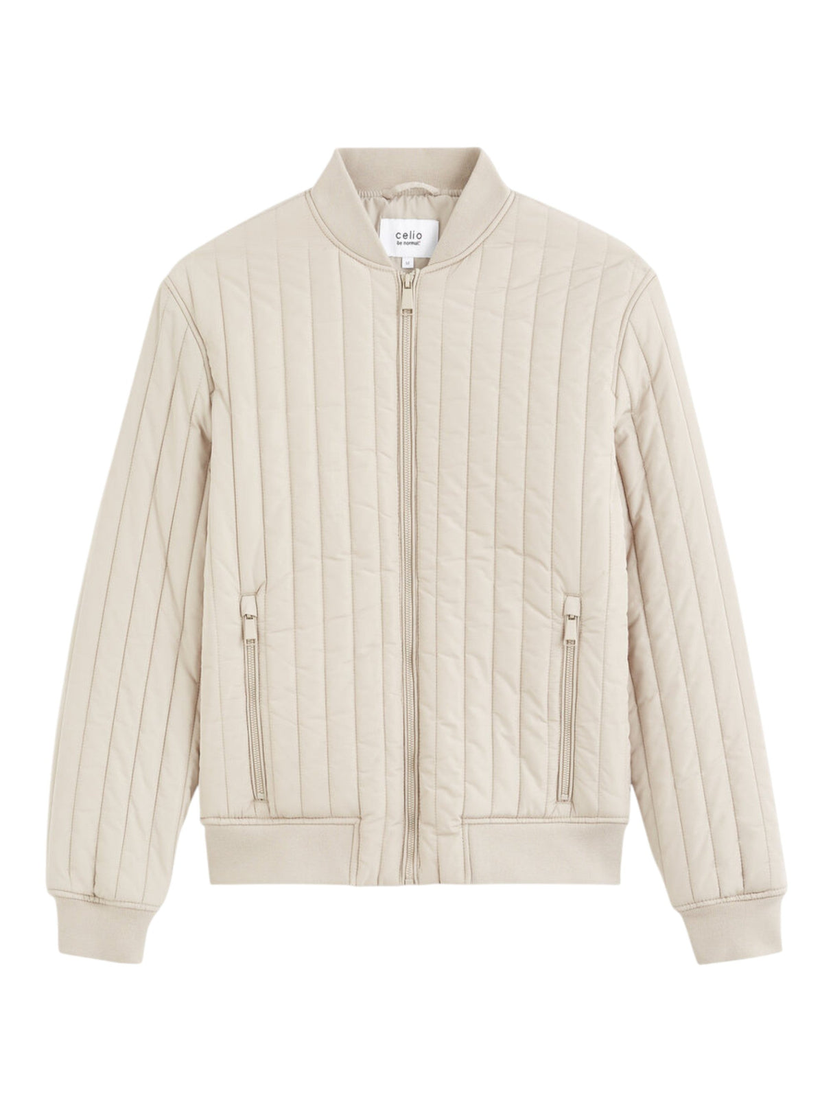 Image for Men's Quilted Jacket Two Pockets,Light Beige