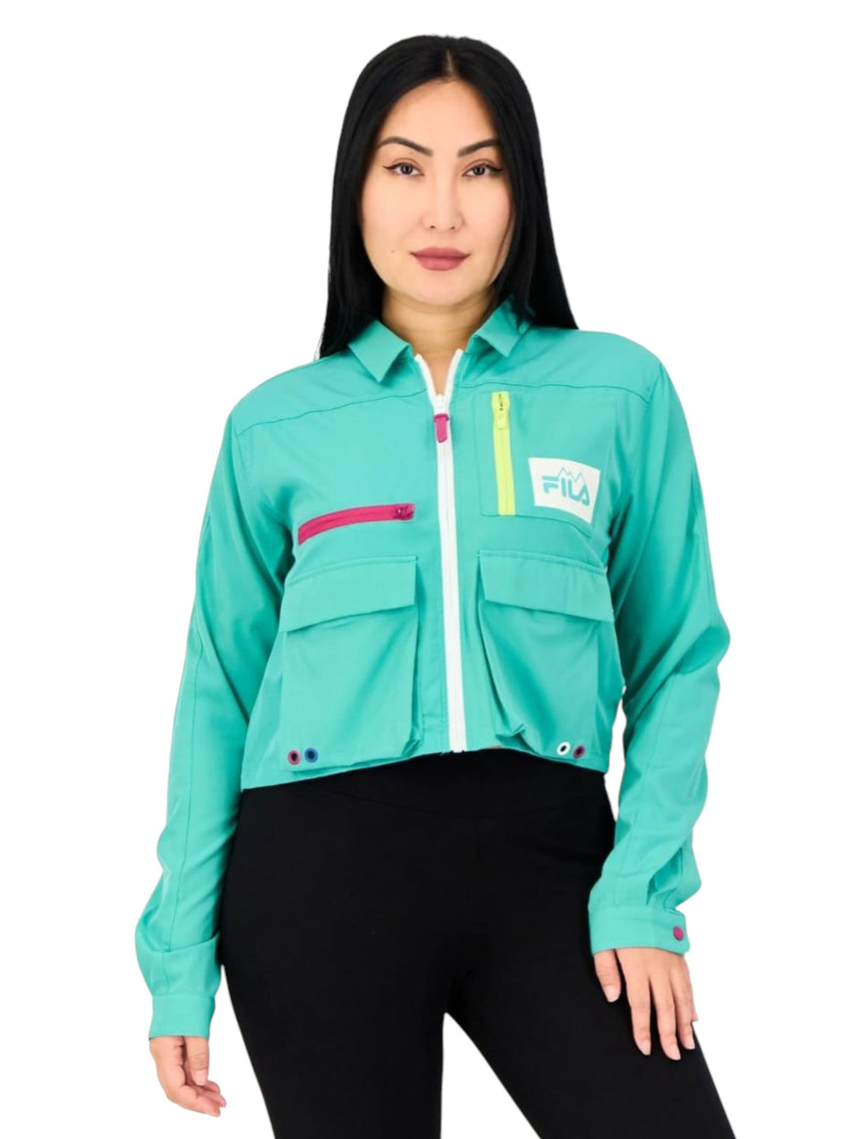 Image for Women's Brand Logo Printed Jacket,Light Green