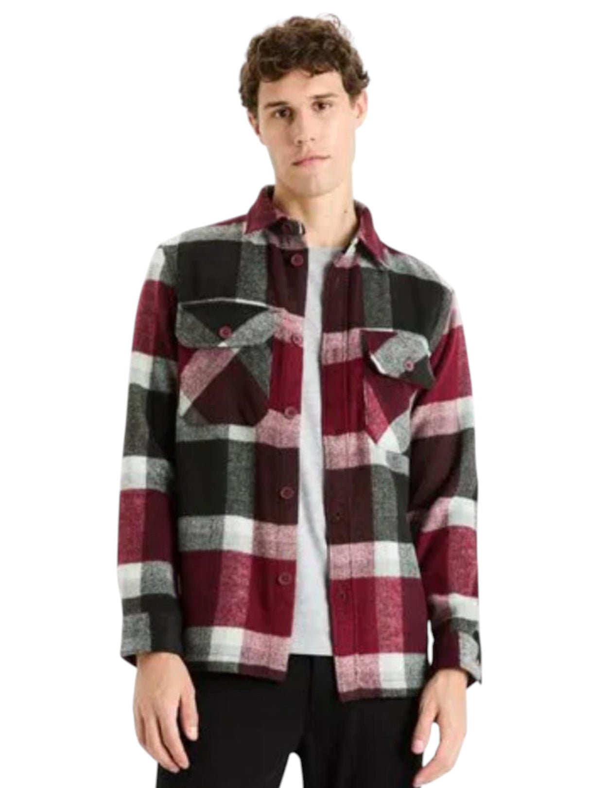 Image for Men's Plaid Chemise,Multi