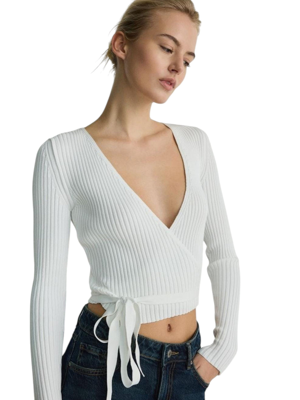 Image for Women's Ribbed Top,White