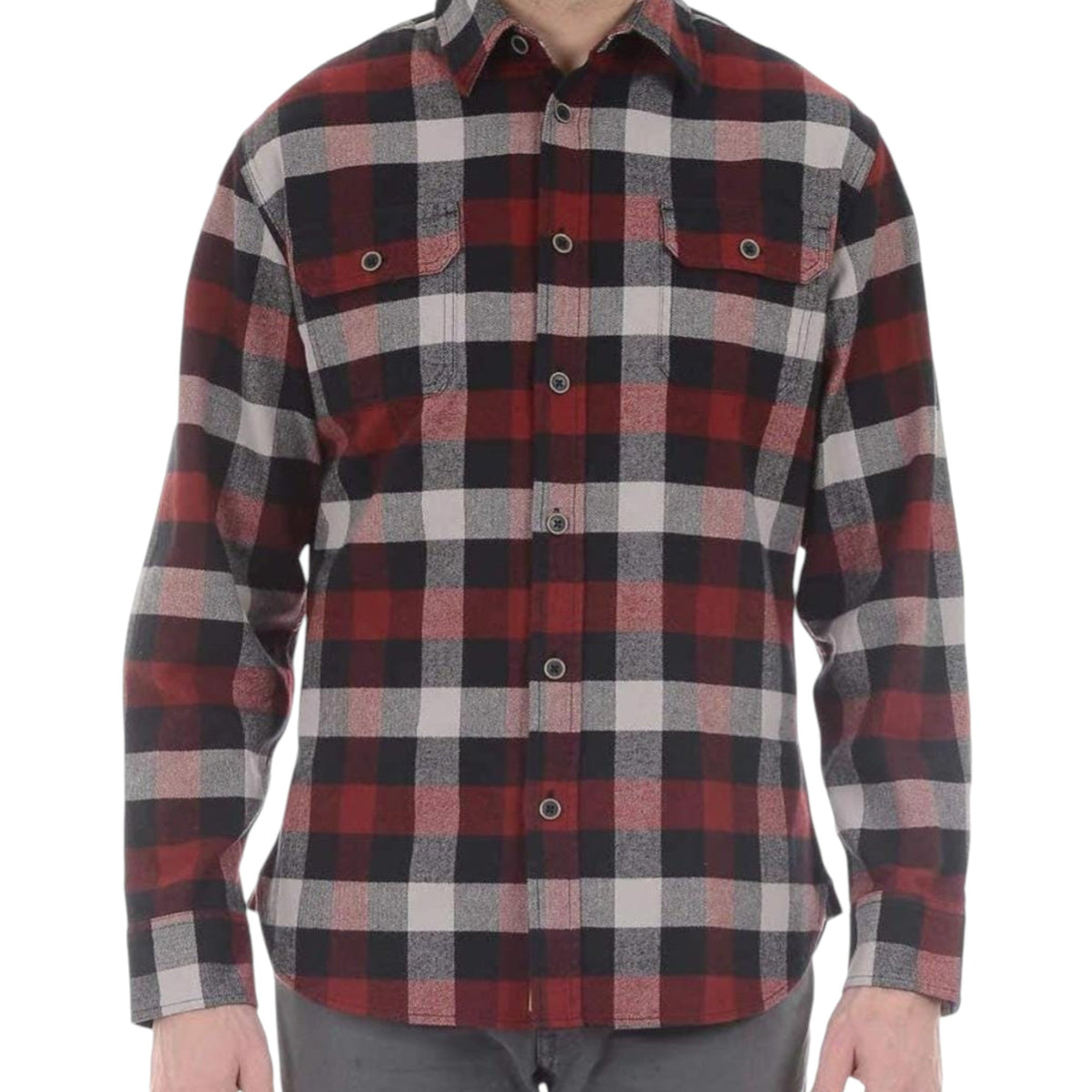 Men's Plaid Dress Shirt,Burgundy – All Brands Factory Outlet