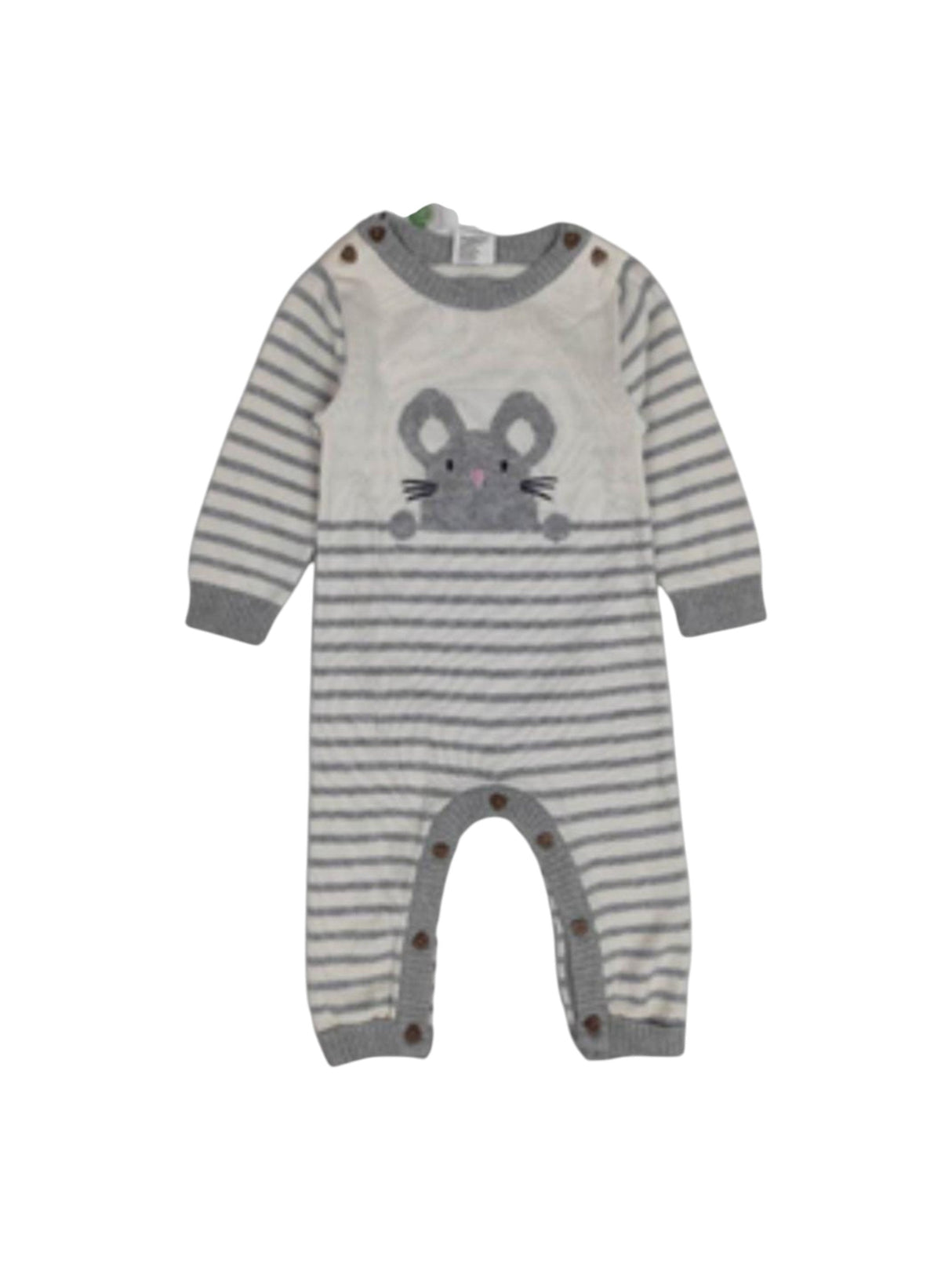 Image for Kids Girl's Striped Knitted Jumpsuit,White
