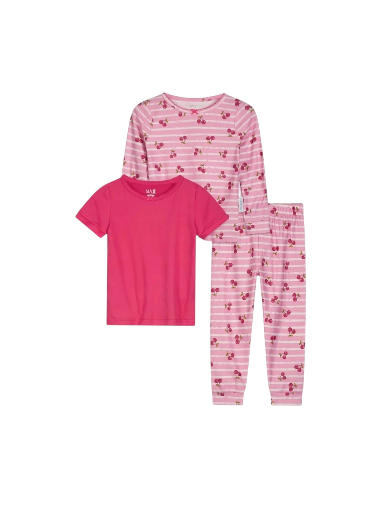Image for Kids Girl's Cherry Printed Set 2 Tops&Pant,Pink